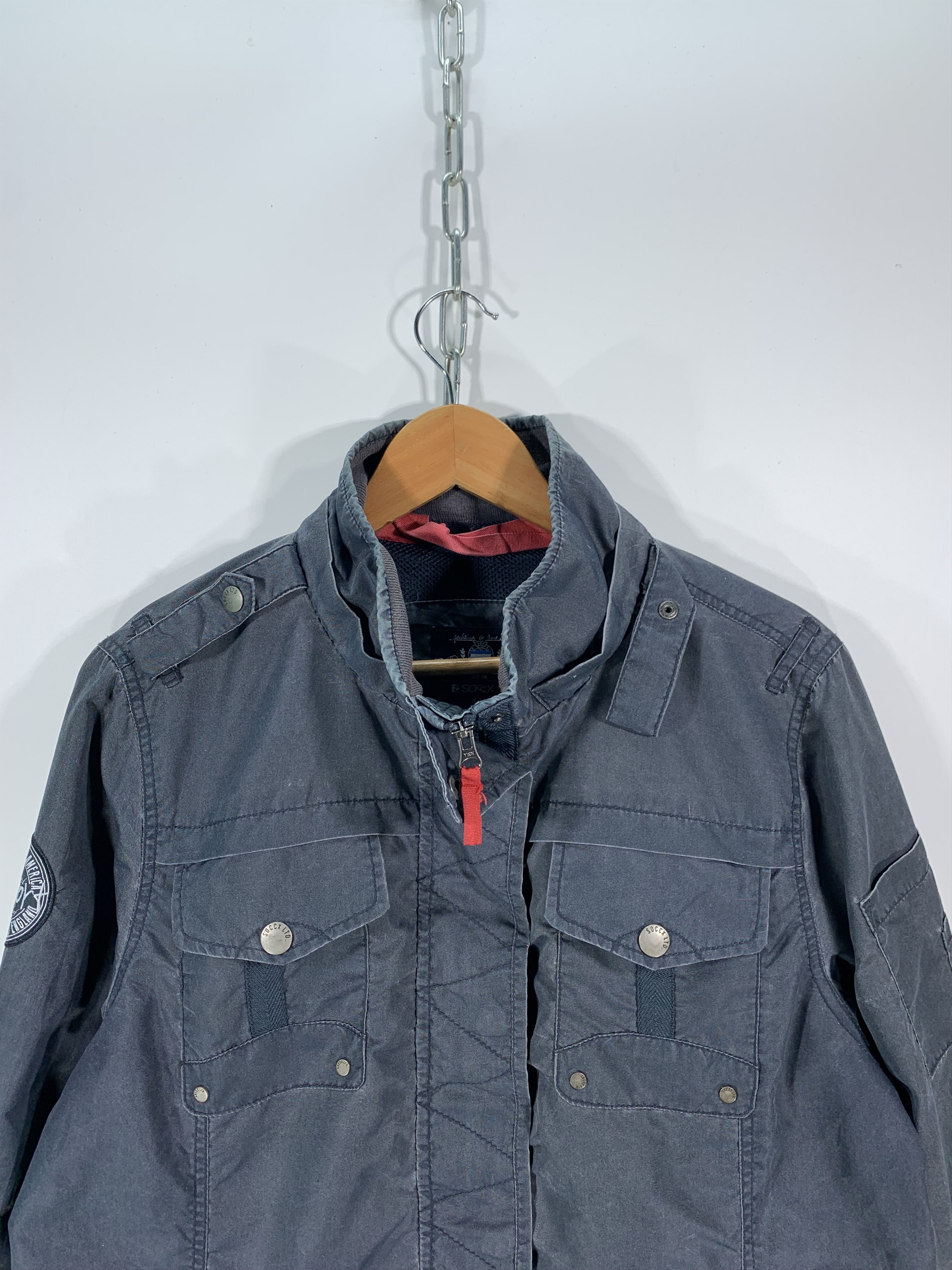 Japanese Brand × Vintage ⚡️Vintage Soccx Blue Parka Rare Design Size US M / EU 48-50 / 2 - 2 Thumbnail