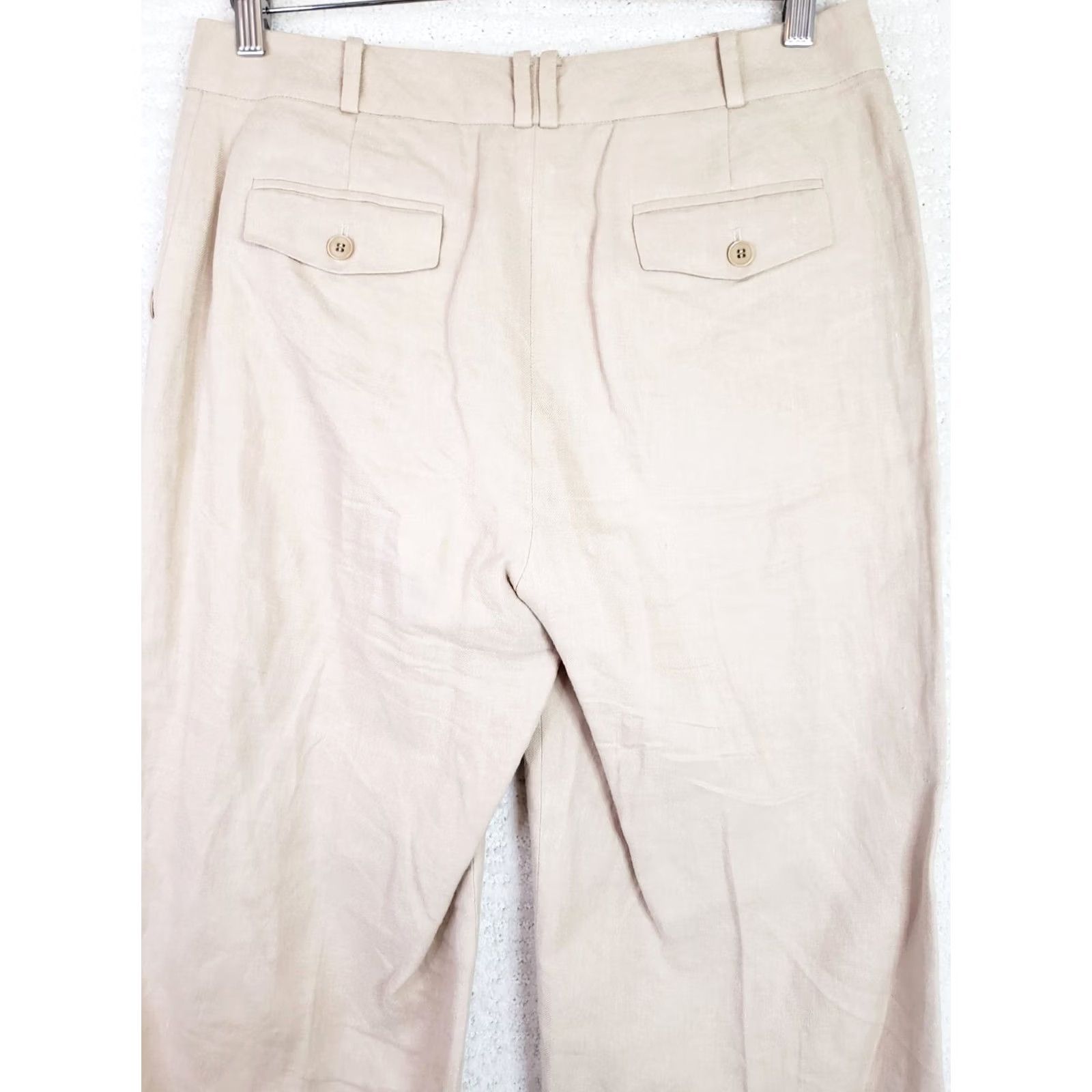 Talbots Talbots Heritage Pants Size 8 Linen Lightweight Khaki Beige Casual Preppy Womens Size 30" / US 8 / IT 44 - 6 Thumbnail