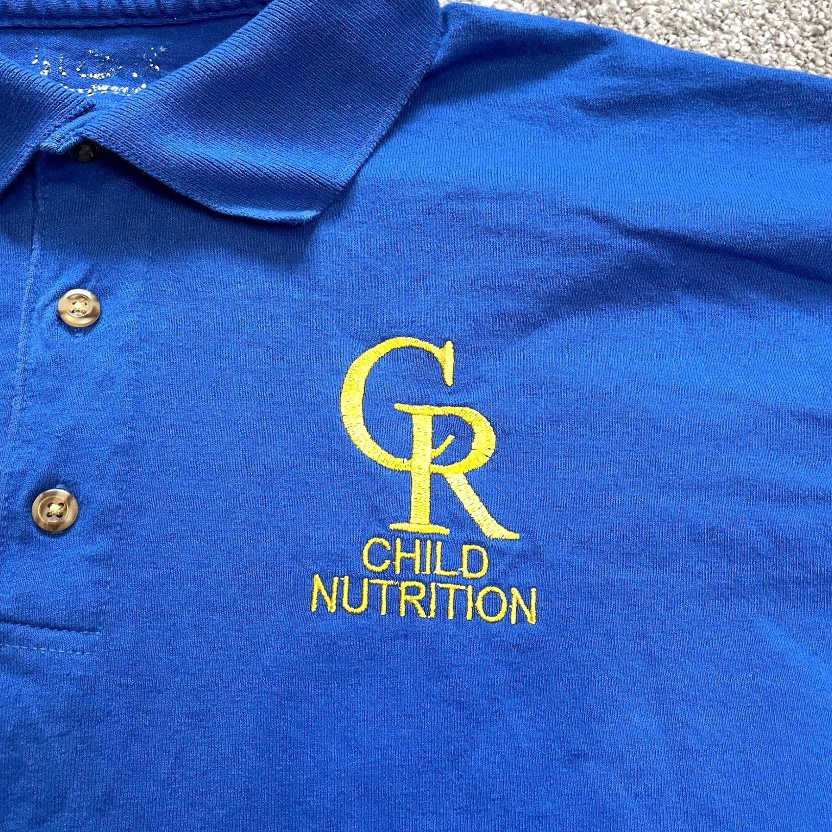 Gildan VINTAGE Gildan Dry Blend Polo Shirt Mens L Blue Logo Size US L / EU 52-54 / 3 - 3 Thumbnail