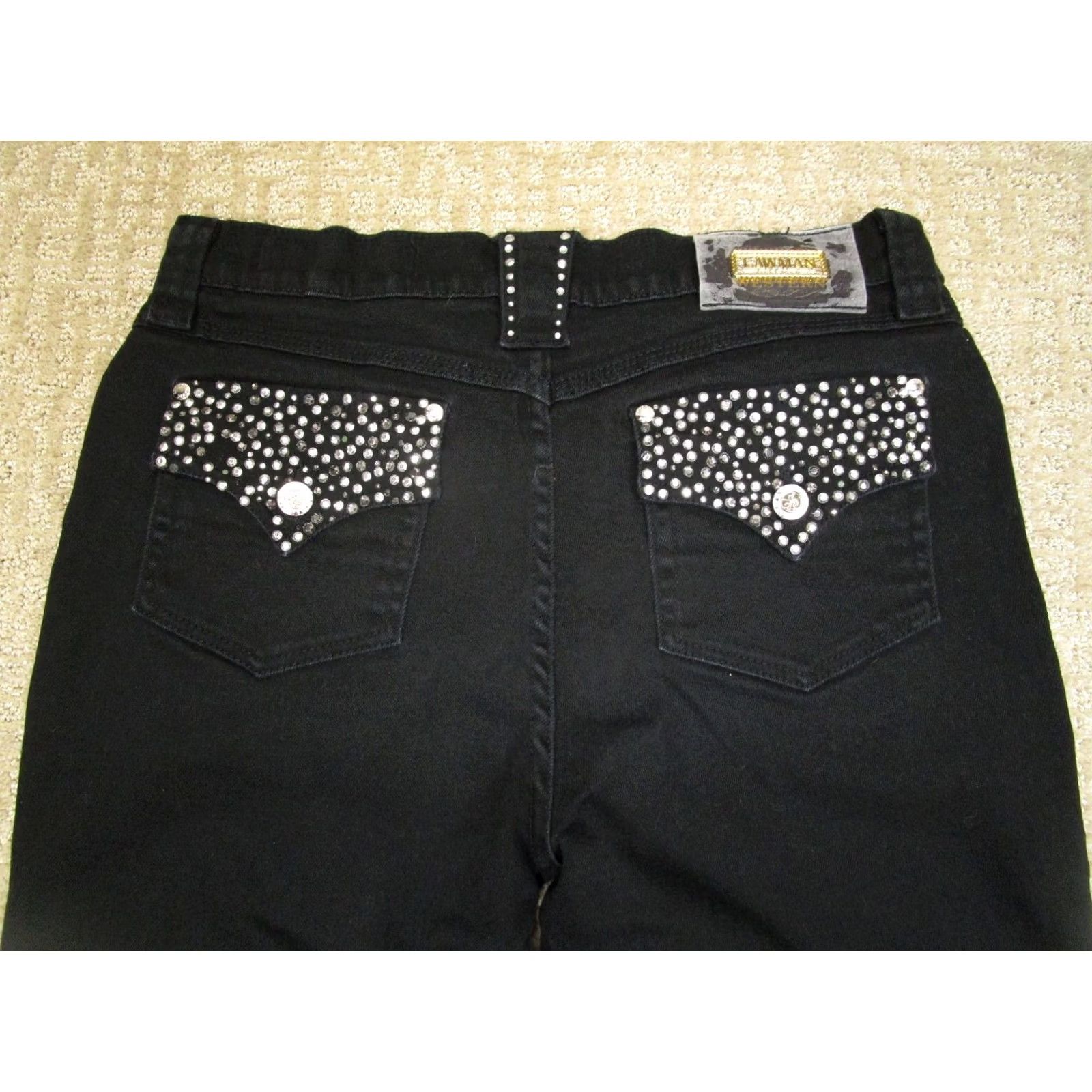 Vintage VINTAGE Lawman Jeans Women 29 Black High Rise Bootcut Pants 90s Southwestern Cowboy Retro Denim Regular Women’s Jeans Size 29" - 4 Thumbnail