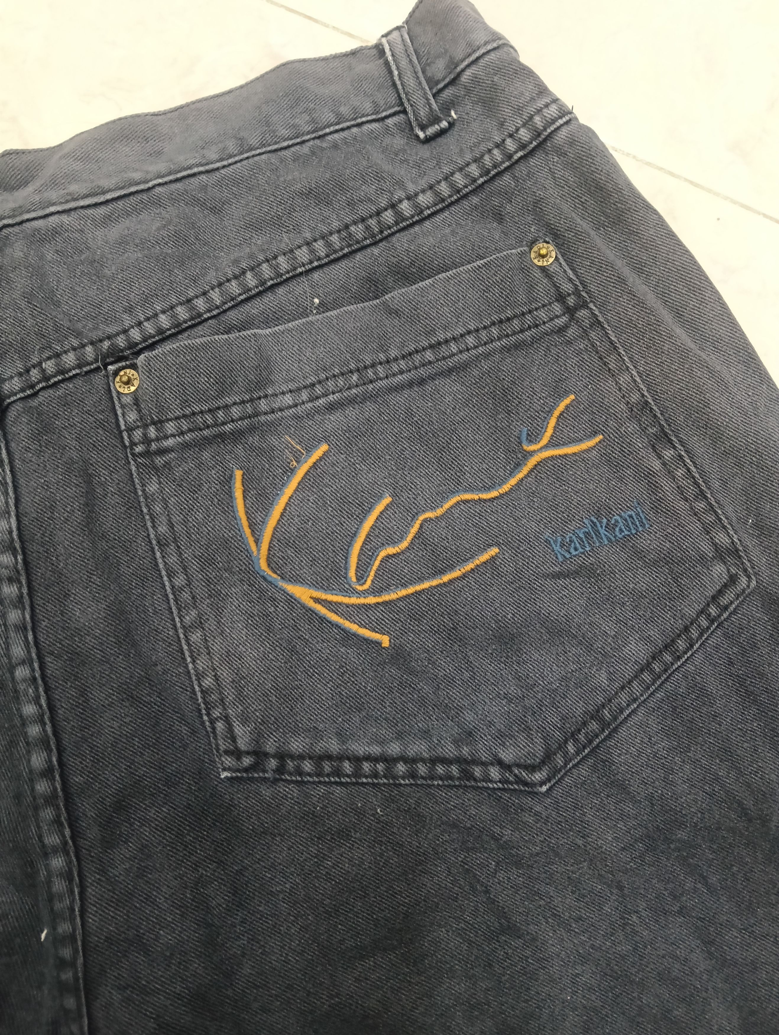 Karl Kani Karl Kani Indigo Dyed Short Baggy Pant Size US 37 - 10 Thumbnail
