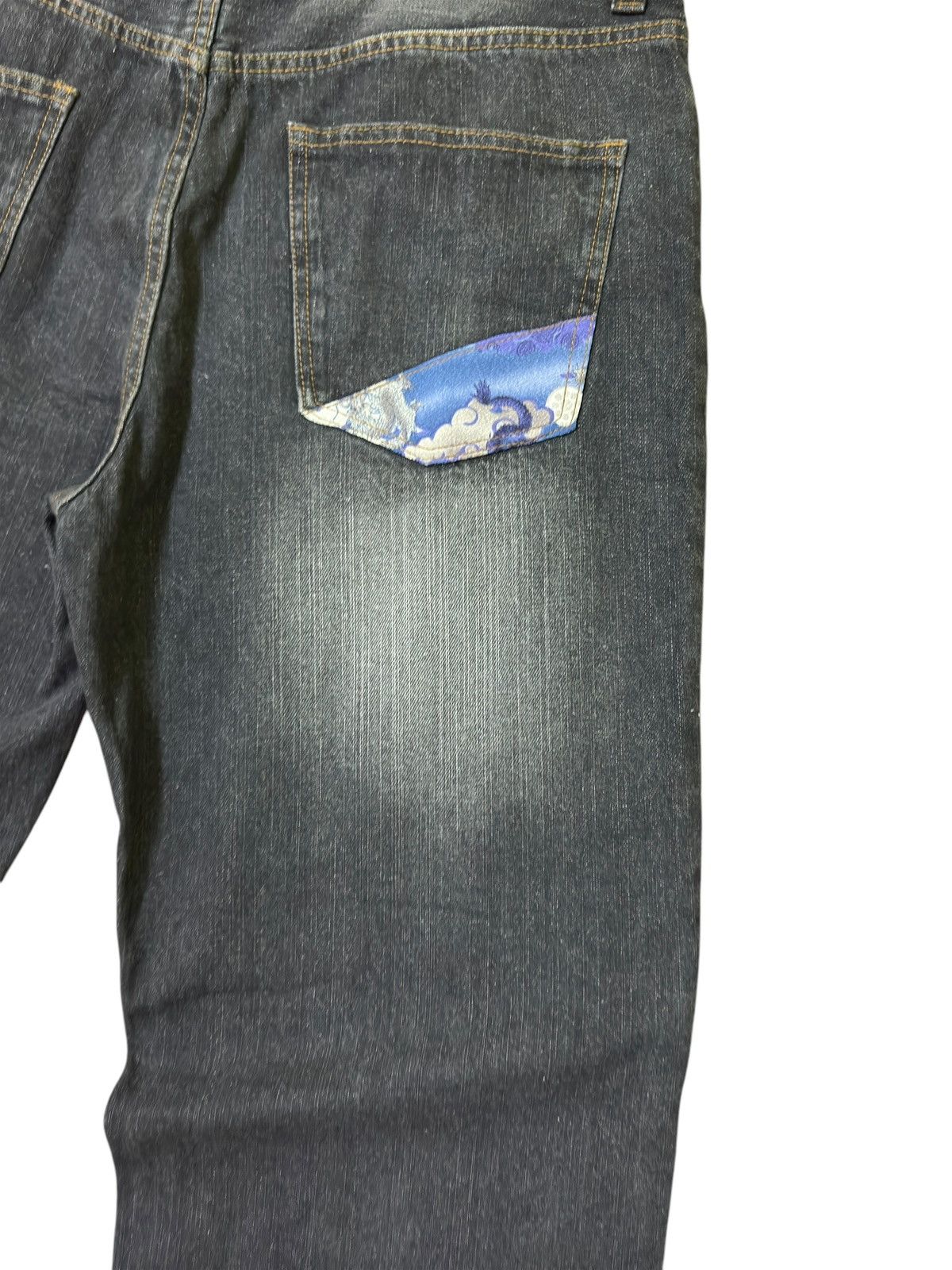 Karakuri Tamashii Karakuri Tamashii Dragon Embroidered Sukajan Denim Jeans Size US 34 / EU 50 - 16 Thumbnail