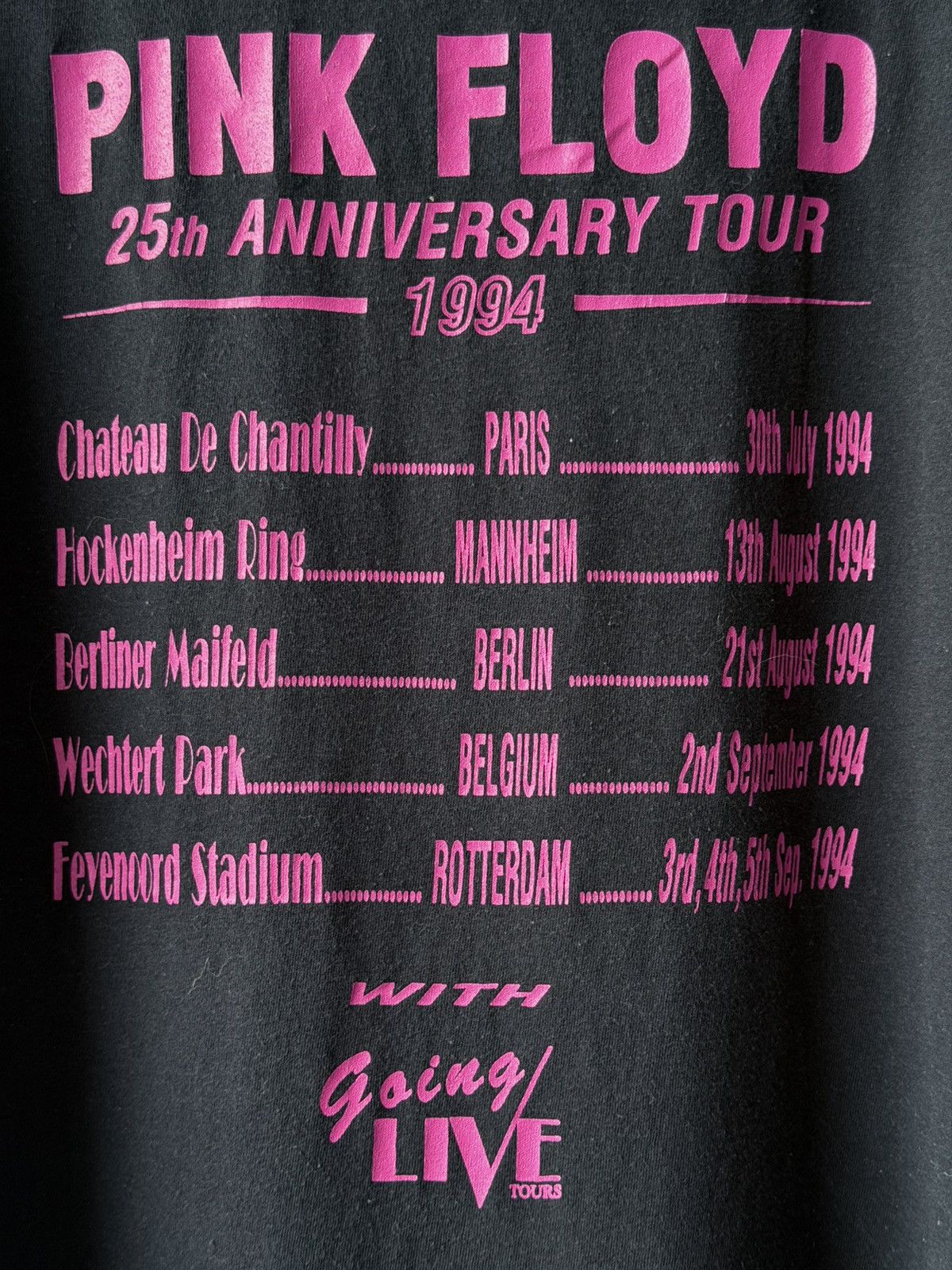 Band Tees Vintage 1994 Pink Floyd Band Tour T-Shirt Tee Size US XL / EU 56 / 4 - 4 Thumbnail