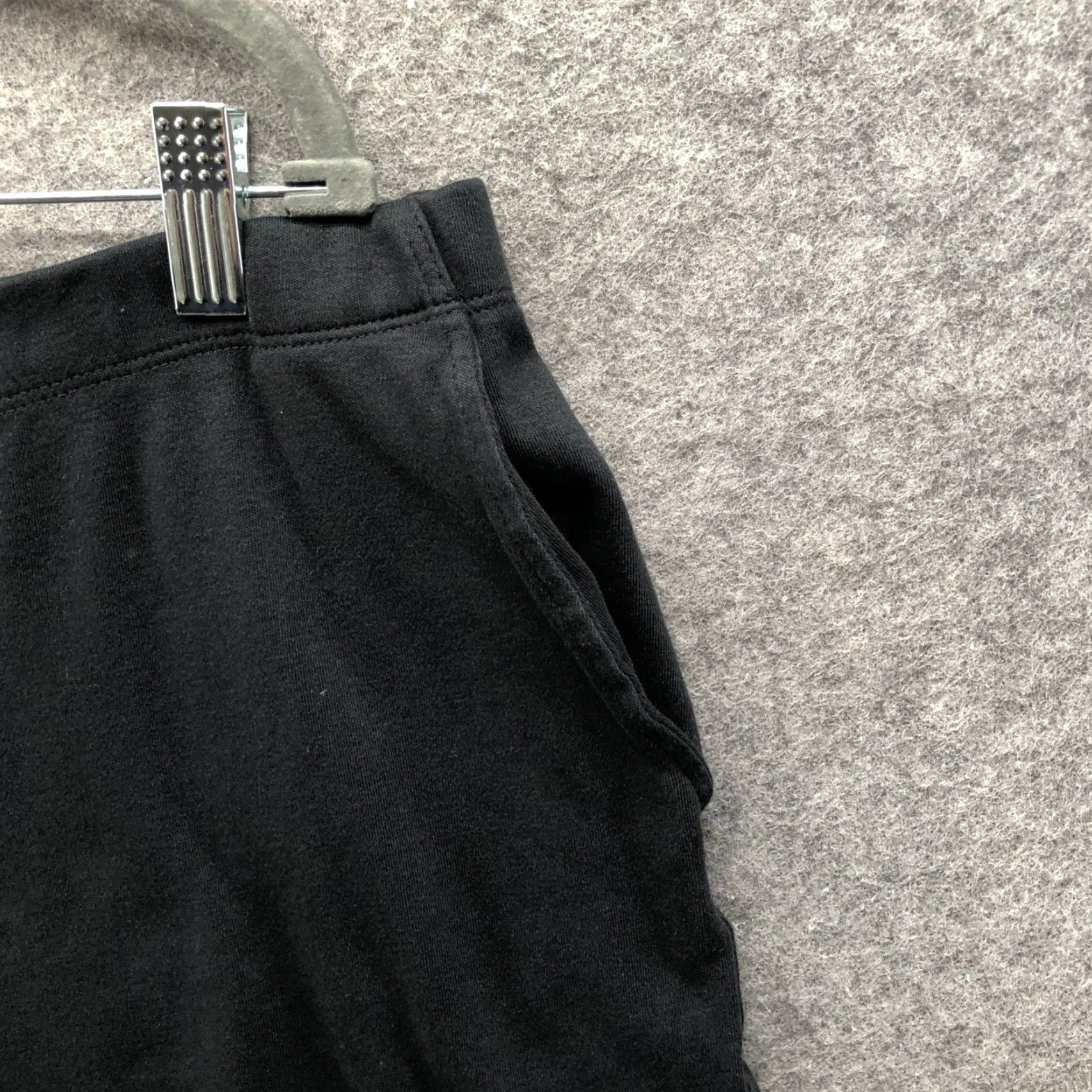 Lands' End Lands' End Sport Knit Short Womens LP Black Pull On Lounge Cotton Lightweight Pants? Size 36" / US 14 / IT 50 - 3 Thumbnail