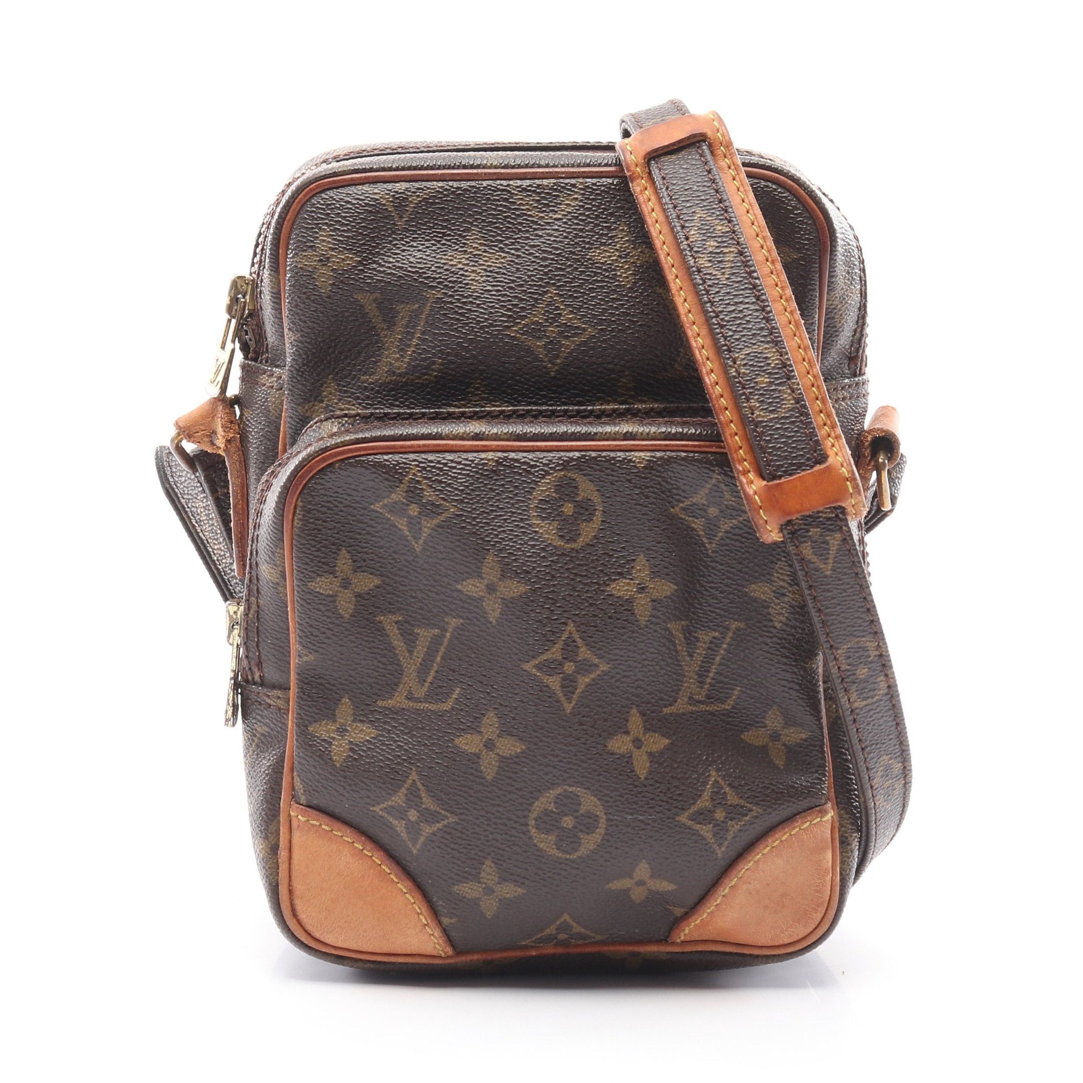 Louis Vuitton Amazon Monogram Shoulder Bag Leather Brown, Women's