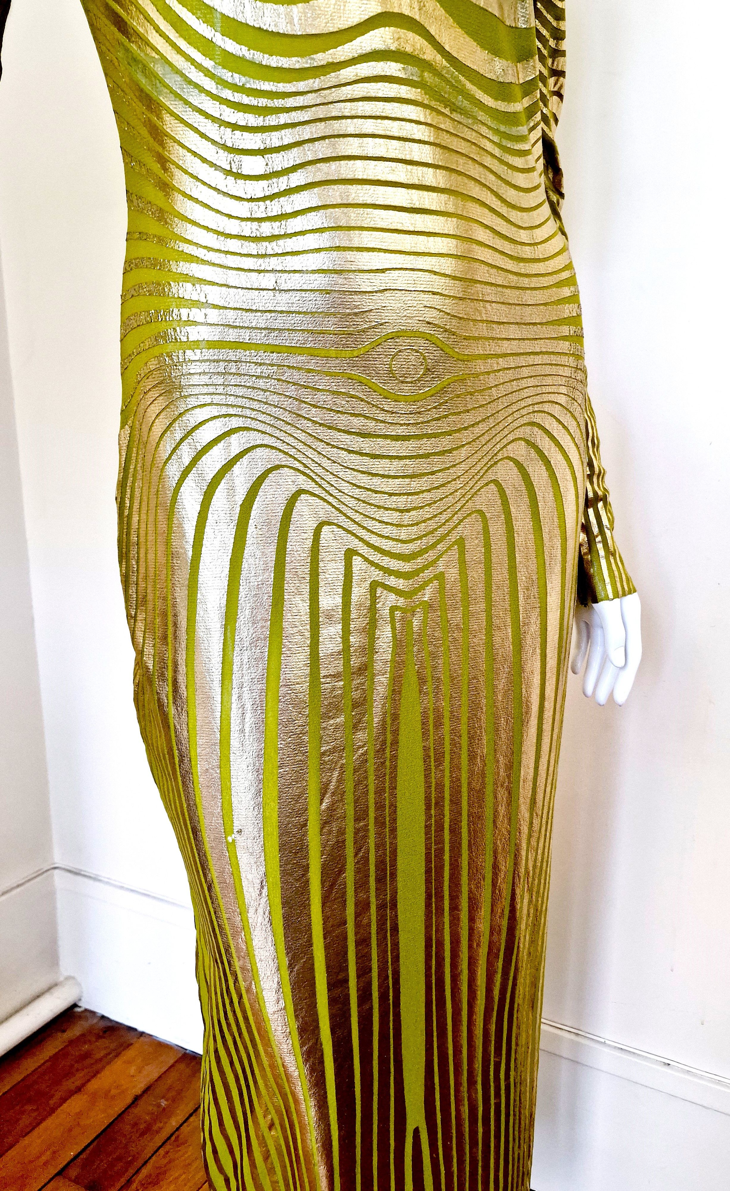 Jean Paul Gaultier Jean Paul Gaultier S/S 1996 Optical Illusion Mesh Dress Size L / US 10 / IT 46 - 9 Thumbnail