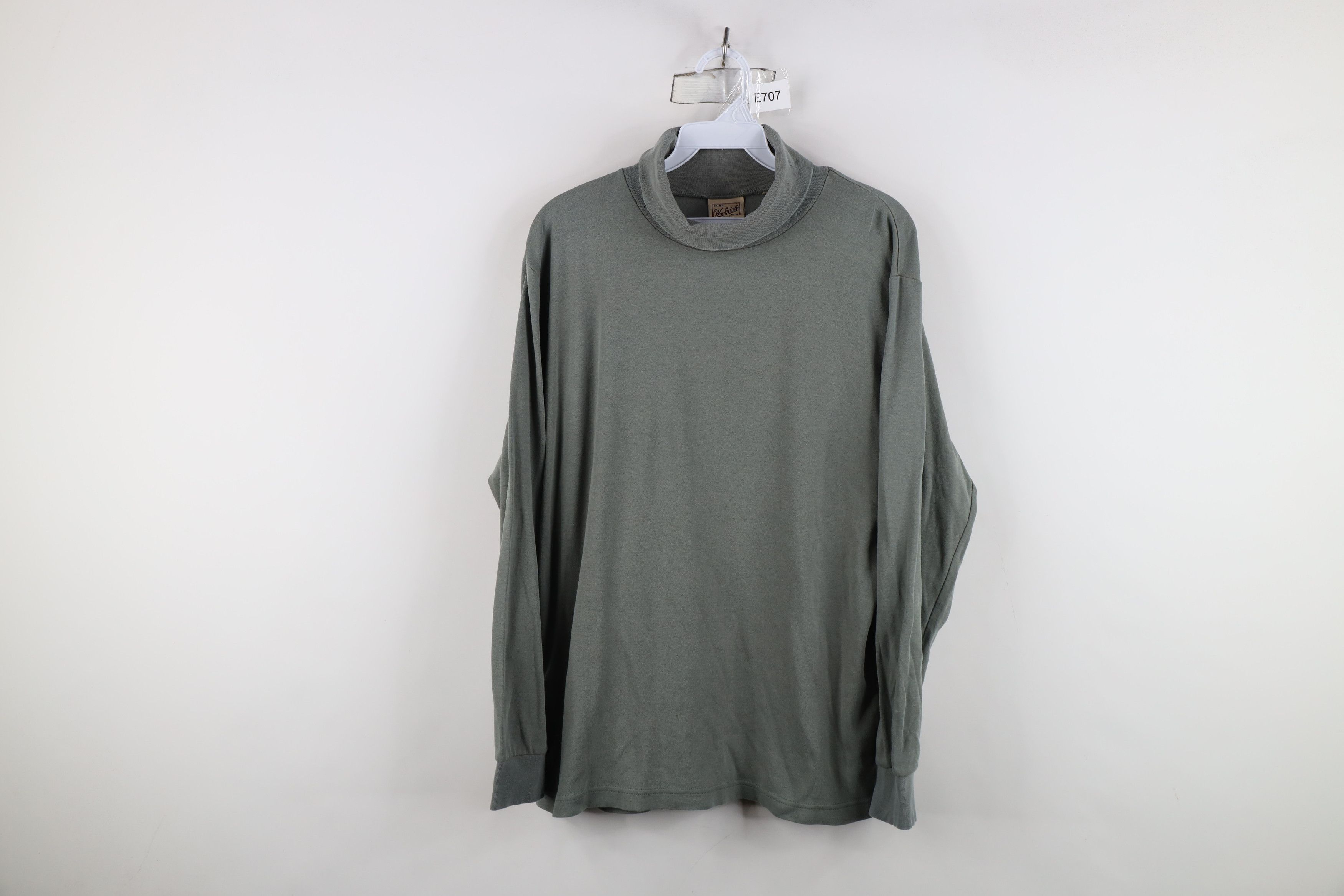 Woolrich Woolen Mills Vintage 90s Woolrich Long Sleeve Turtleneck T-Shirt Green Size US M / EU 48-50 / 2 - 1 Thumbnail