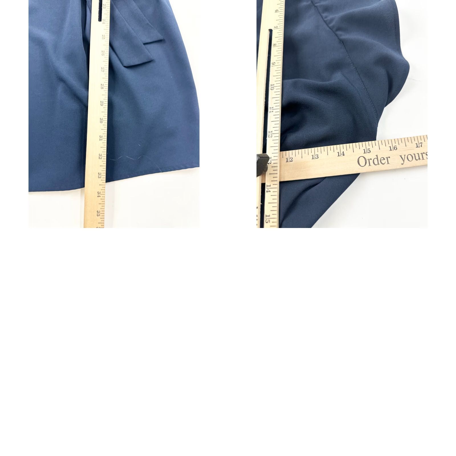 Banana Republic Banana Republic Dress Womens Small Navy Flutter Sleeve Drawstring Waist Short Sleeve Round Neck Pullover Bodycon Casual Spring Summer Size S / US 4 / IT 40 - 8 Thumbnail