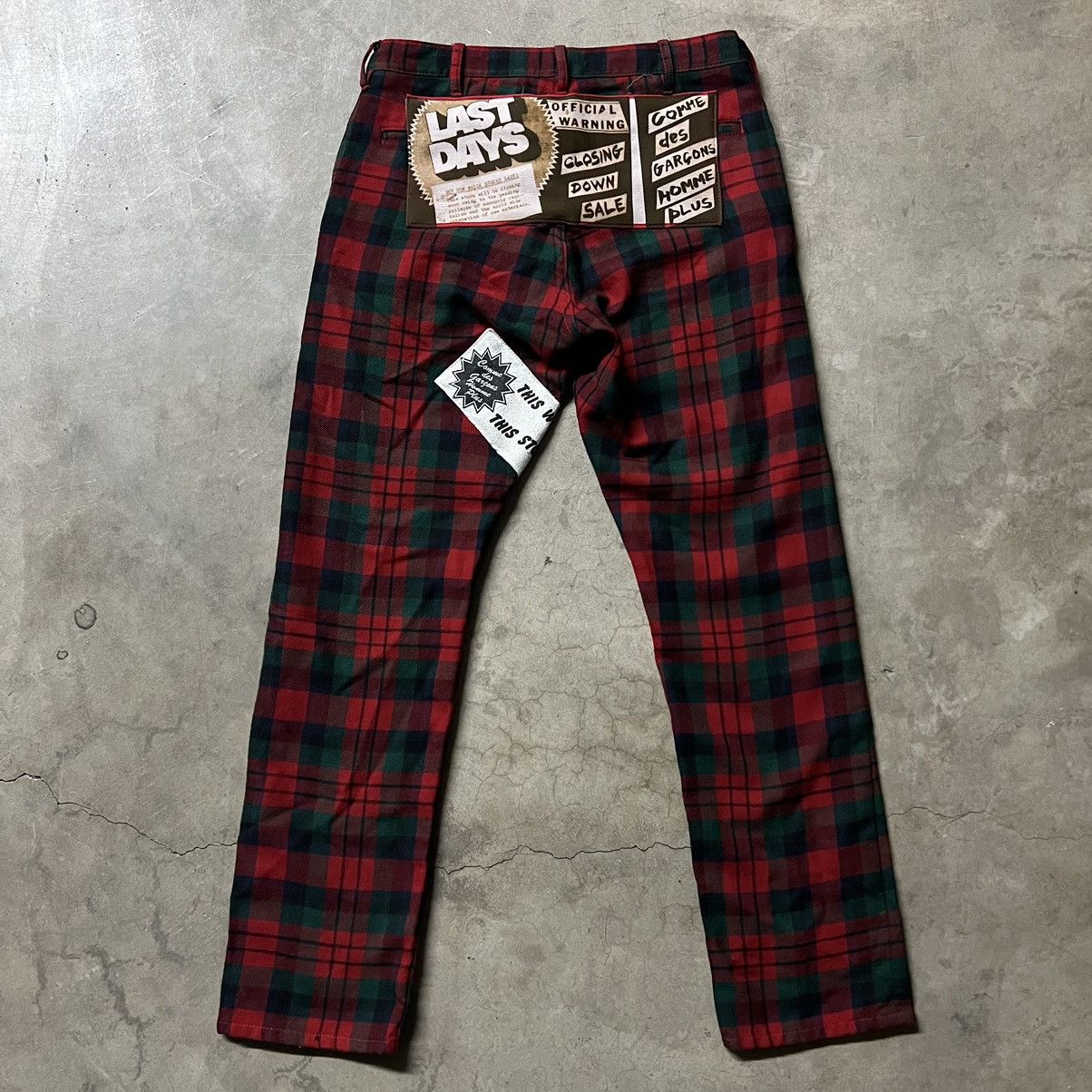 Comme des Garcons × Comme des Garcons Homme Plus × Designer Vintage Comme Des Garcon Homme Plus Plaid Trouser Pants Size US 31 - 1 Thumbnail