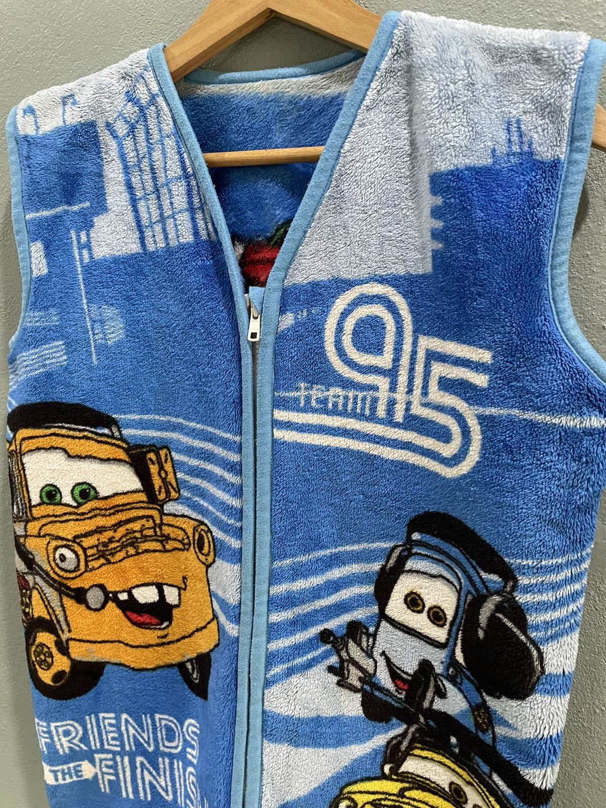 Vintage Vtg Lightning McQueen Cars Fleece Vest Grailed