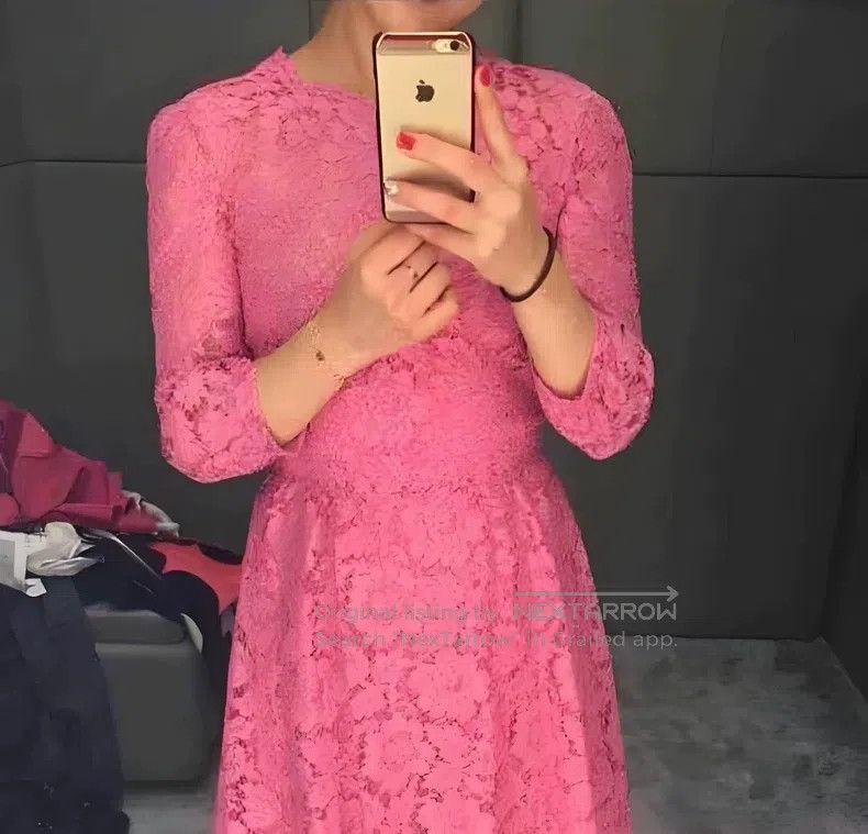 Valentino Valentino Pink lace dress Size S / US 4 / IT 40 - 4 Thumbnail