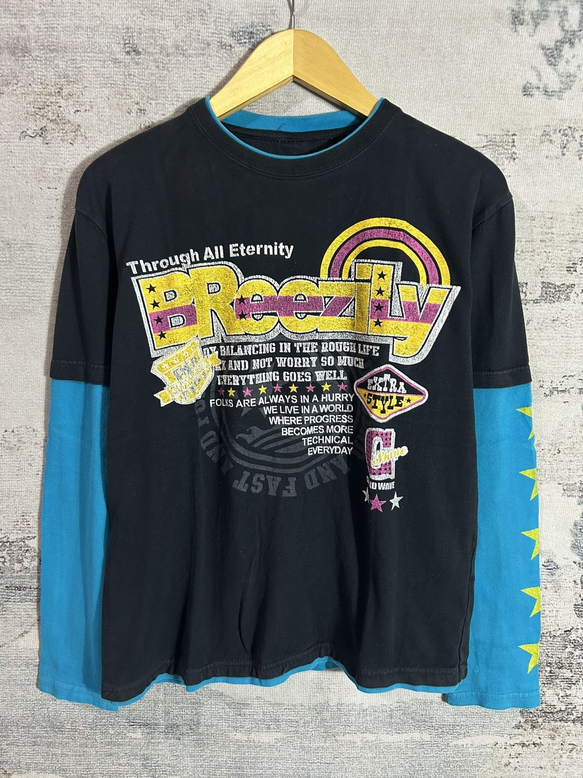 Japanese Punk Double layer longsleeve Y2k Style