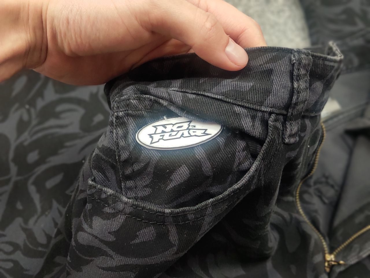 No Fear No Fear Monogram Black Gray Denim Baggy Jeans Vintage Style Size US 32 / EU 48 - 11 Thumbnail