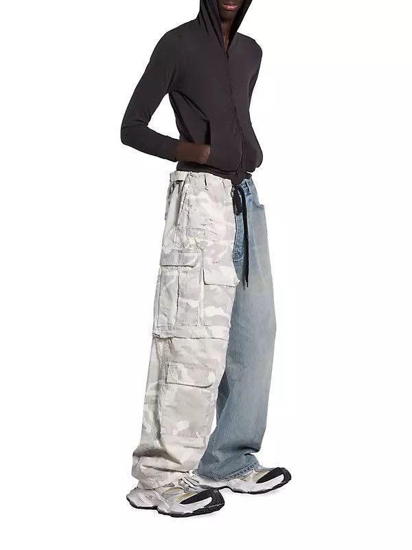 Balenciaga Balenciaga Grayscale Camo Hybrid Baggy Pants Size US 30 / EU 46 - 3 Thumbnail