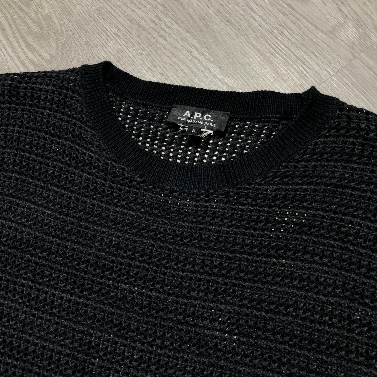 A.P.C. A.P.C. Semi-Sheer Transparency Knit Sweatshirt Charcoal Size US M / EU 48-50 / 2 - 8 Thumbnail