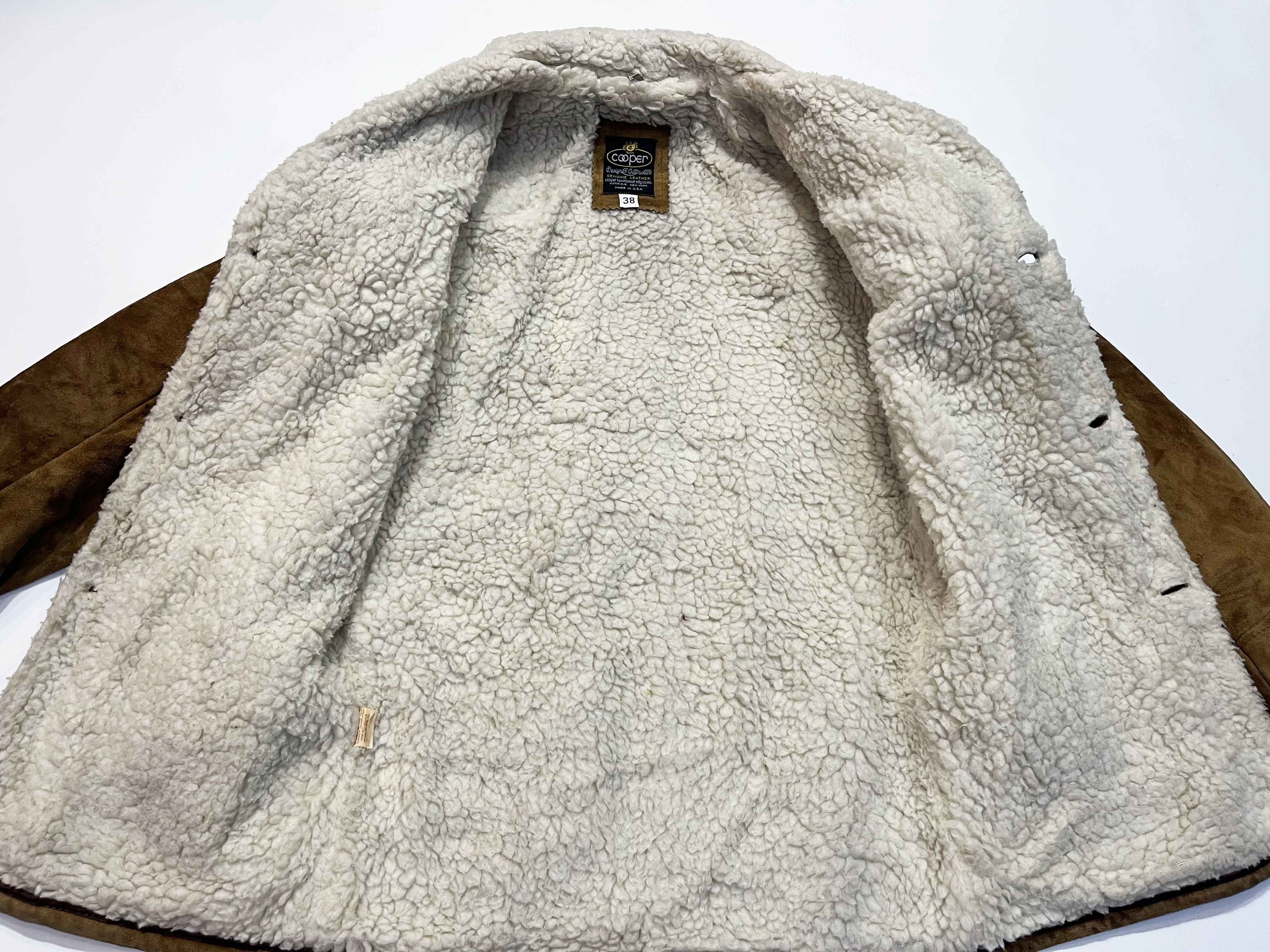 Cooper Vtg Cooper Western Rancher Shearling Suede Leather Jacket Size US M / EU 48-50 / 2 - 9 Thumbnail