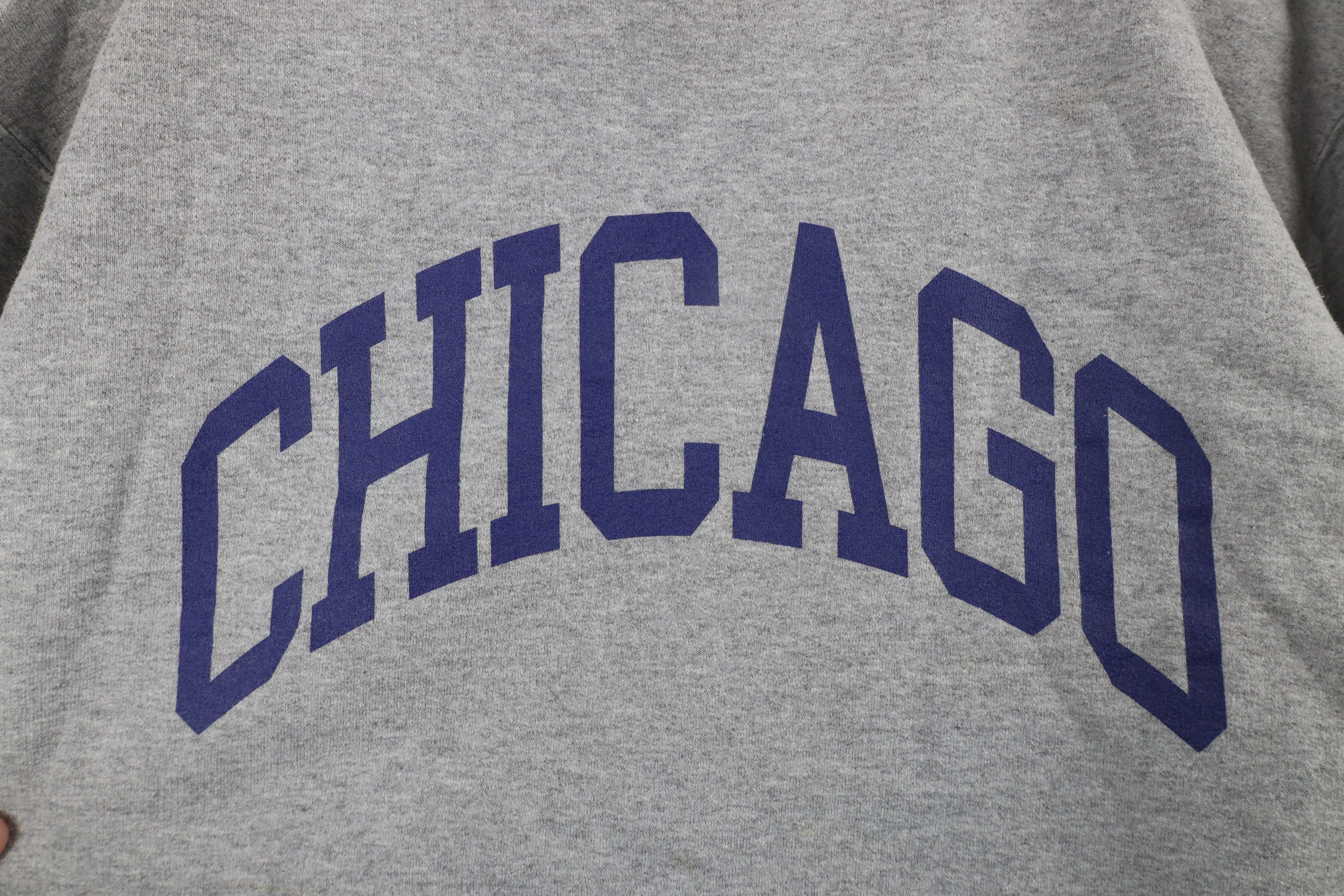 Vintage Vintage Y2K Streetwear Spell Out Chicago Sweatshirt Gray Size US M / EU 48-50 / 2 - 4 Thumbnail