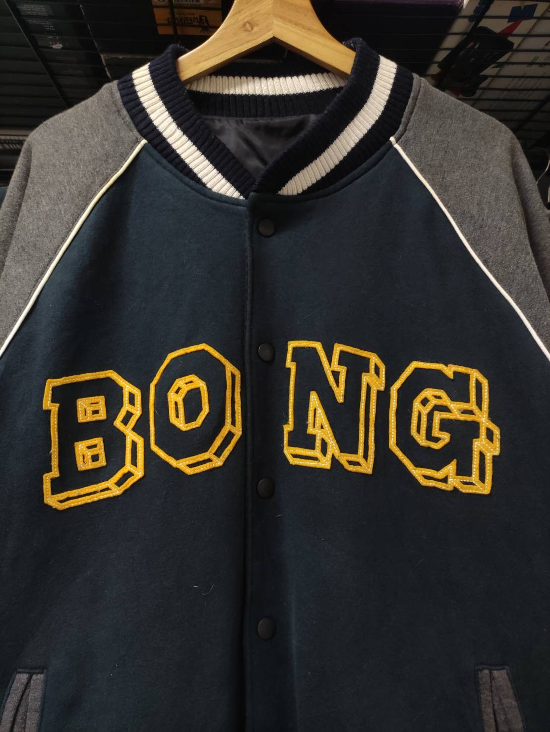 Billabong Rare! Vtg 00's 2Side Billabong " Bong " Varsity Jacket Size US L / EU 52-54 / 3 - 7 Thumbnail