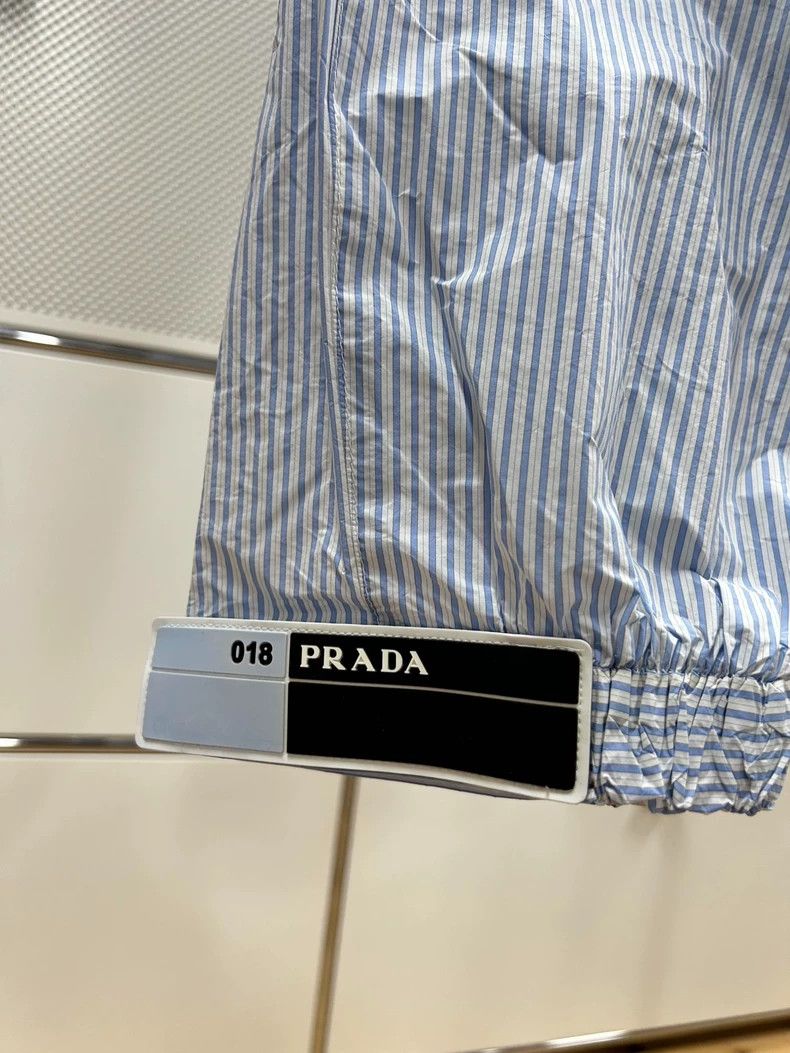 Prada Prada Blue and white striped trousers 2501-Nextarrow Size US 32 / EU 48 - 3 Thumbnail