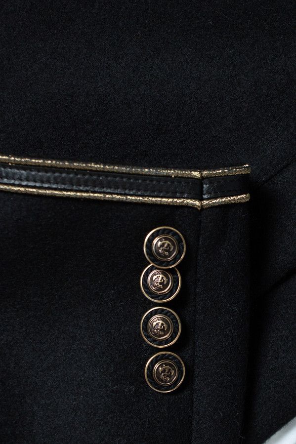Saint Laurent Paris Saint Laurent, 2020 Black coat with military details Size US L / EU 52-54 / 3 - 7 Thumbnail