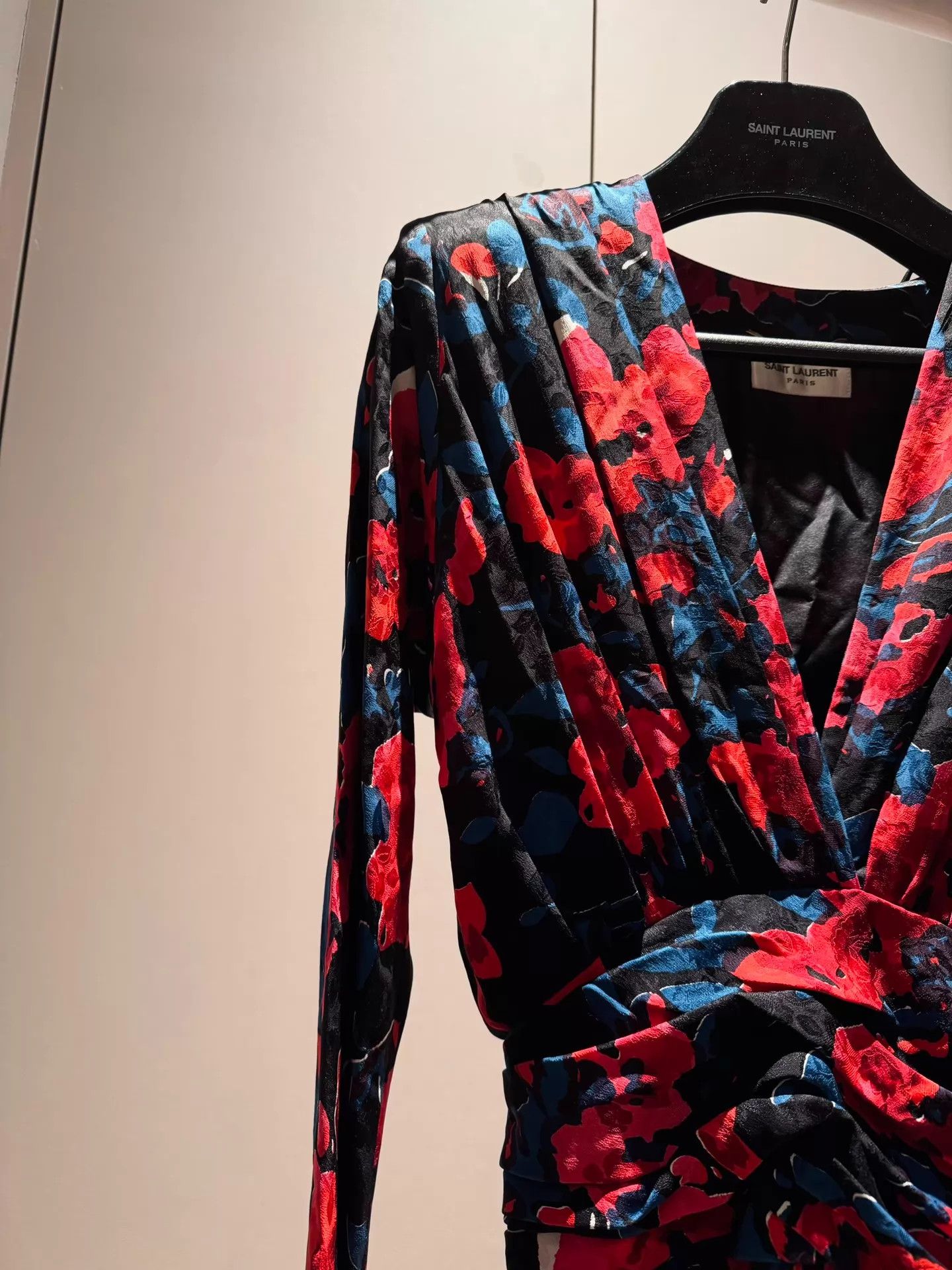 Saint Laurent Paris SLP 18FW Runway Floral Bodycon Silk Dress 38 Rosamund Kwan Size XS / US 0-2 / IT 36-38 - 2 Thumbnail