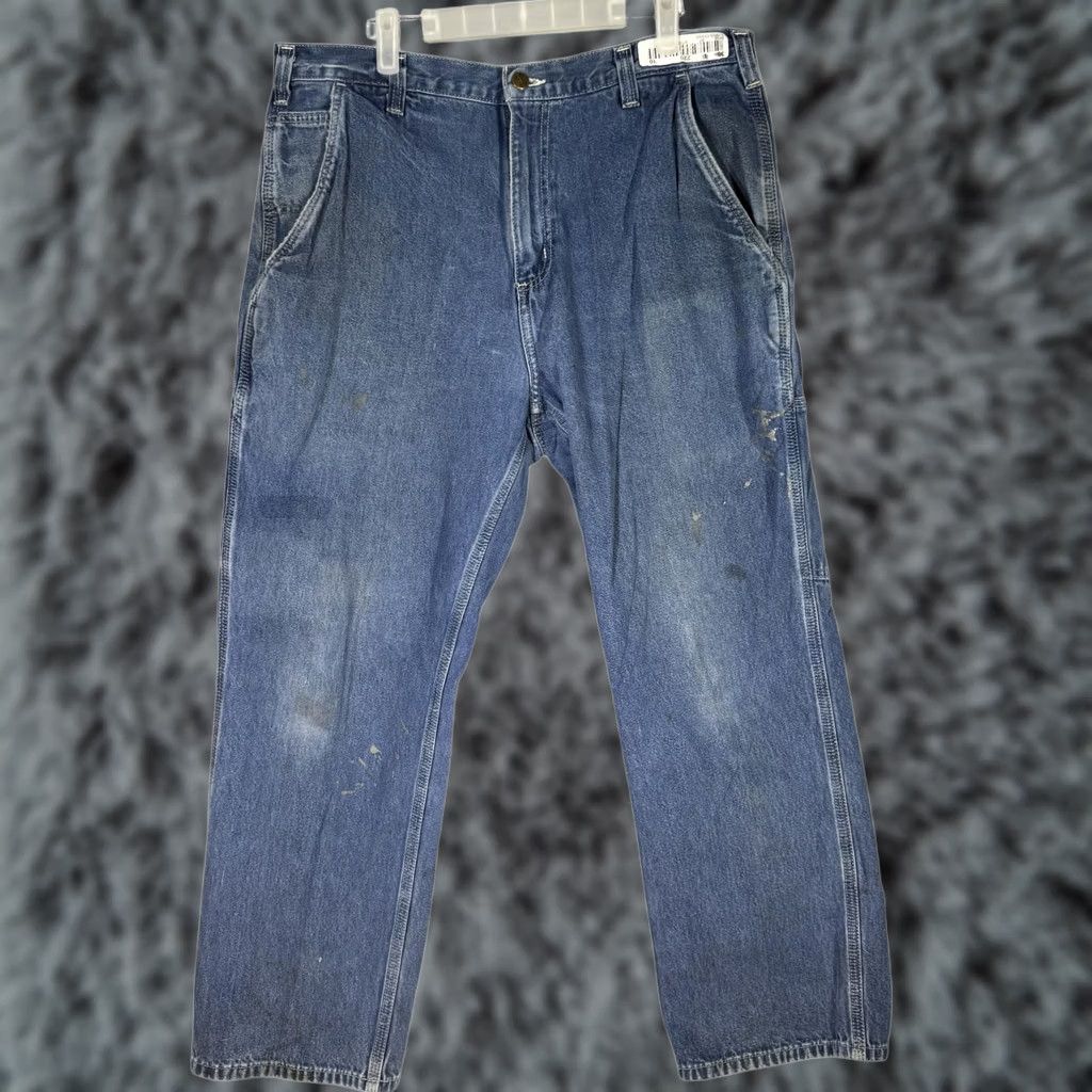 Carhartt VINTAGE Carhartt Jeans Mens 36x30 Dungaree Fit Distressed Paint Workwear 90s Size US 36 / EU 52 - 1 Thumbnail