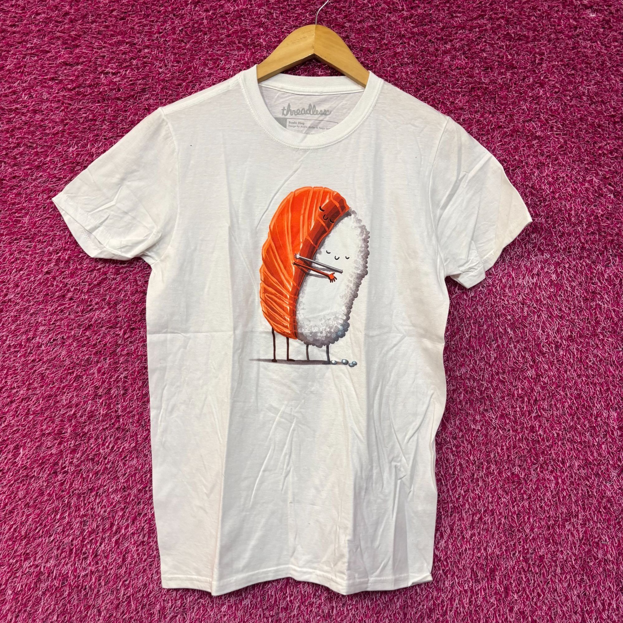 Threadless Threadless Sushi Hug Kawaii Graphic Design T-Shirt Small Size US S / EU 44-46 / 1 - 1 Thumbnail
