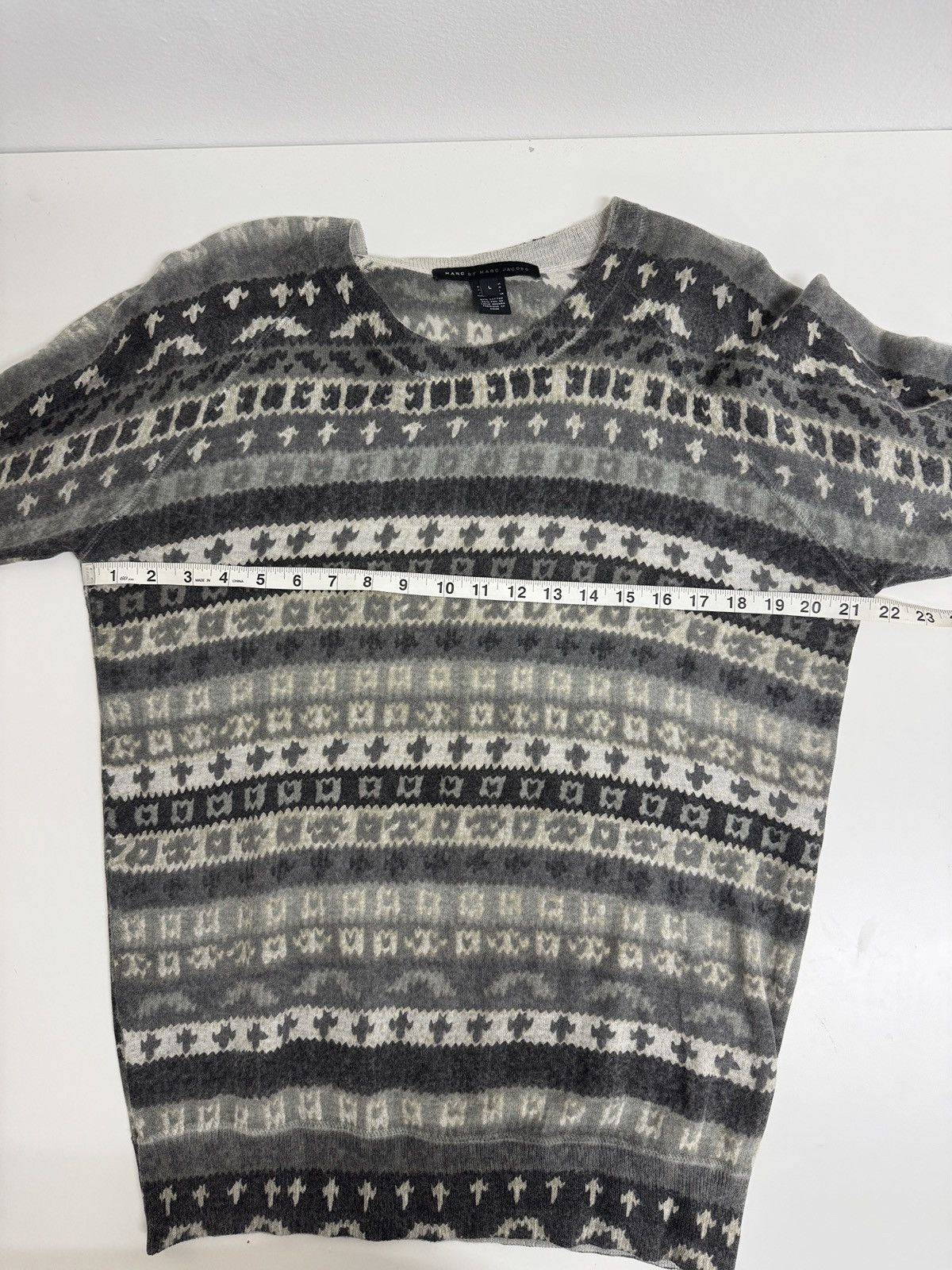 Marc by Marc Jacobs Angora Blend Patterned Sweater Size US L / EU 52-54 / 3 - 6 Thumbnail