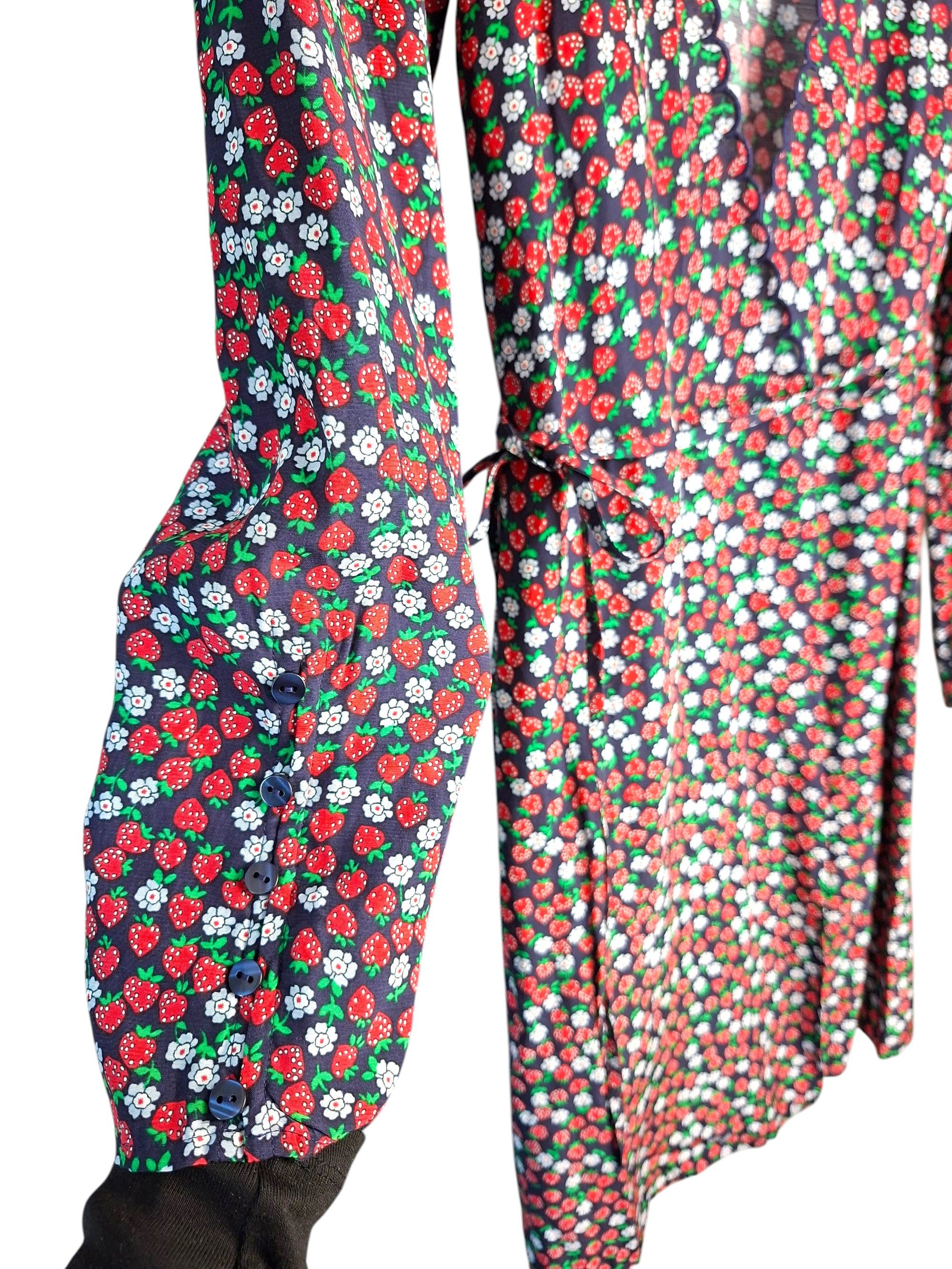 & Other Stories &Other Stories Paris Atelier Strawberry Wrap Mini Dress Size S / US 4 / IT 40 - 4 Thumbnail