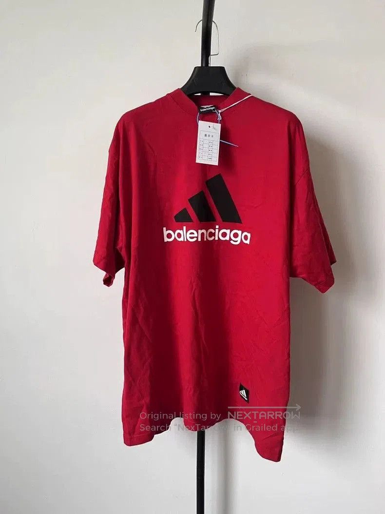 Balenciaga Balenciaga x adidas Logo Print Short Sleeve T. Size US M / EU 48-50 / 2 - 1 Thumbnail