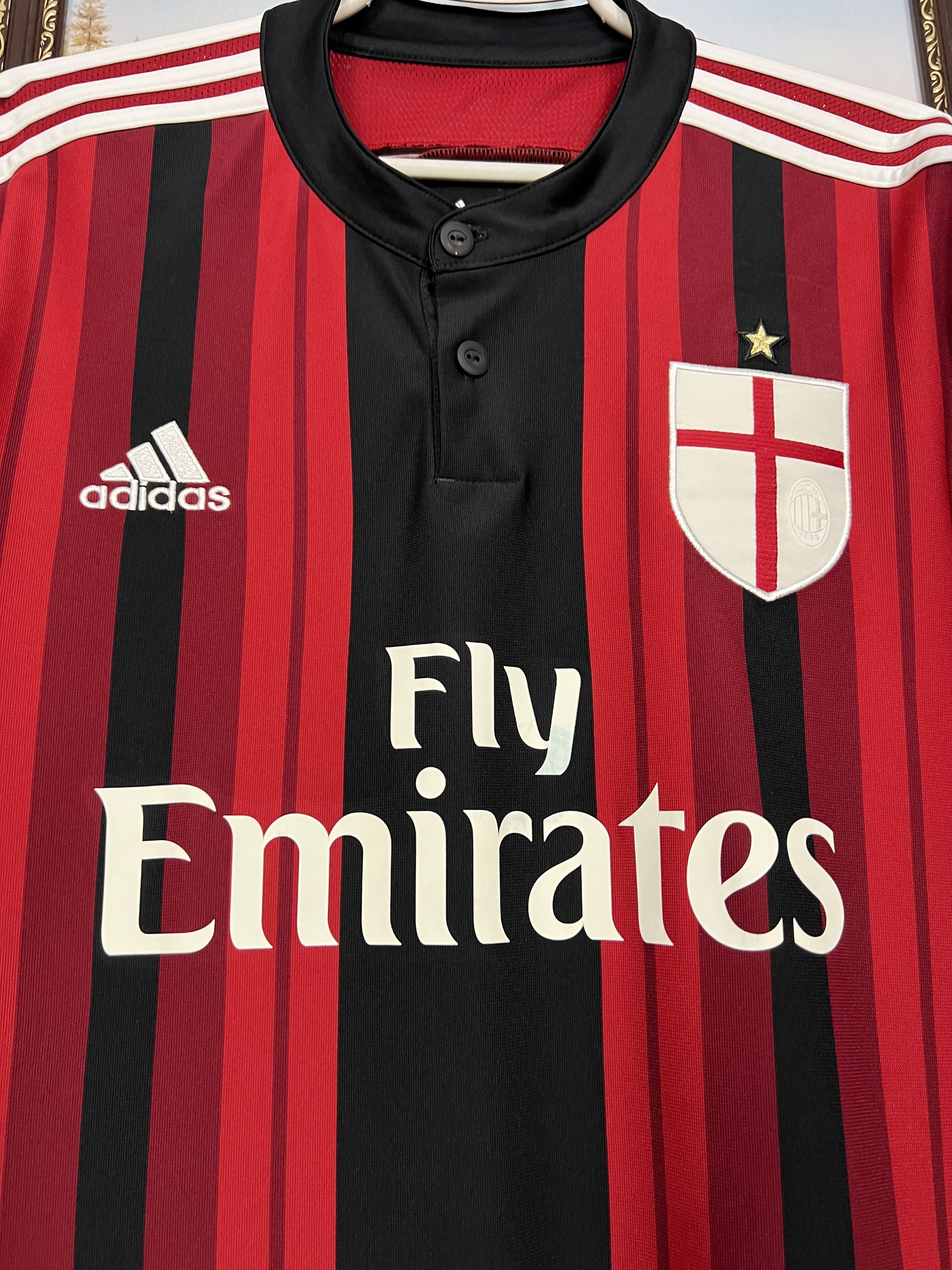 Adidas AC Milan Home football shirt 2014 Soccer Adidas Jersey Mens Size US L / EU 52-54 / 3 - 3 Thumbnail