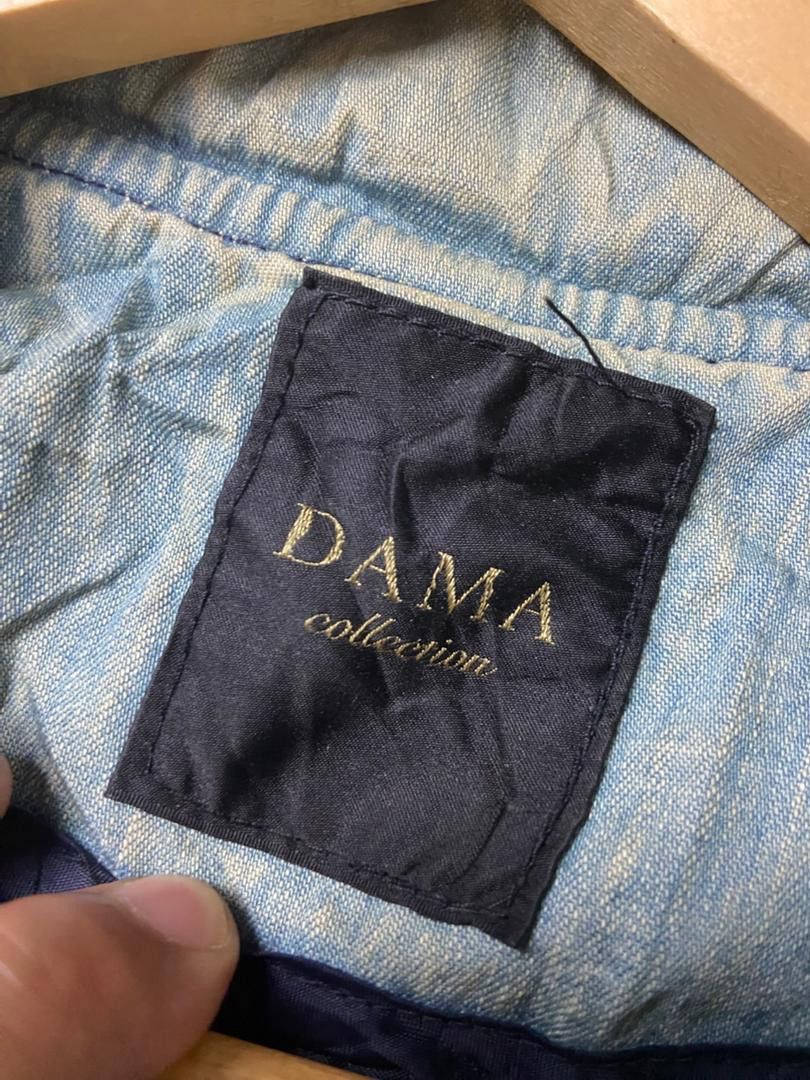 Japanese Brand DAMA Collection Acid Wash Quilted Denim Jacket (184) Size US S / EU 44-46 / 1 - 3 Thumbnail