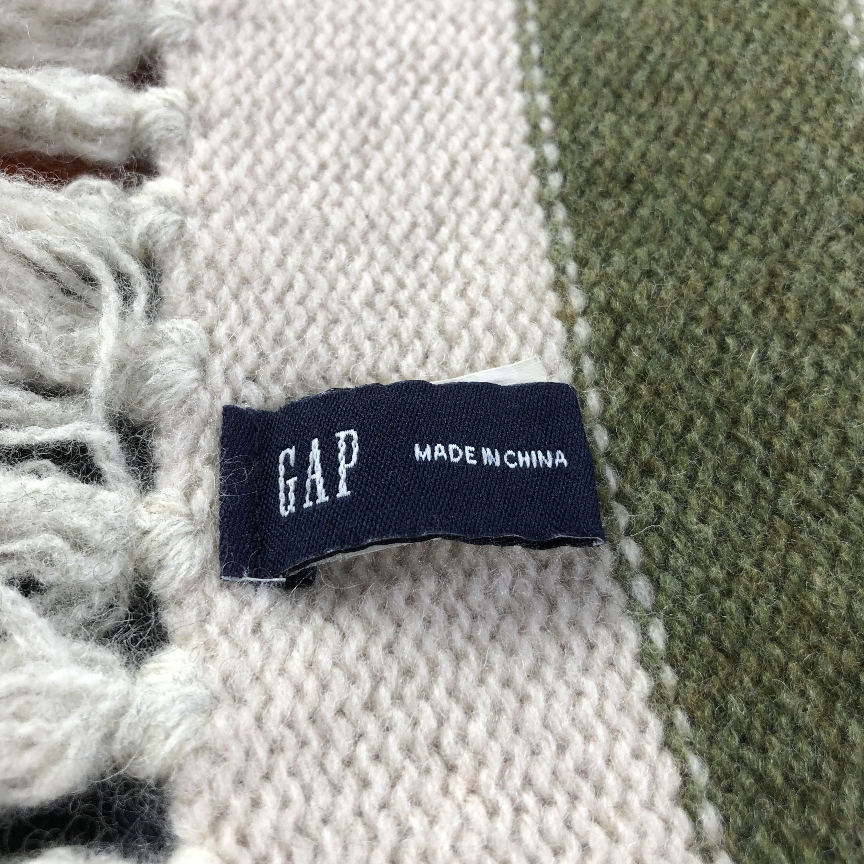 Gap GAP Multicolor Striped Wool Scarf Muffler V1548 Size ONE SIZE - 5 Thumbnail