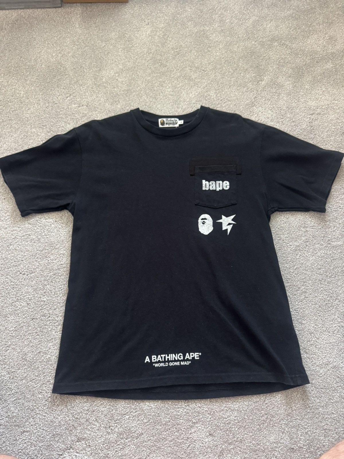 Bape Black Bapesta Tee Size US XL / EU 56 / 4 - 1 Thumbnail