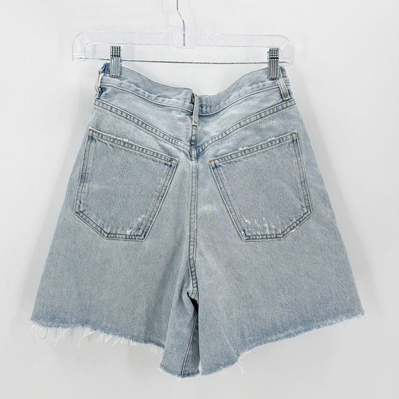 Agolde Agolde High Rise Denim Cutoff Pleat Skort size 26 Size 26" / US 2 / IT 38 - 4 Thumbnail