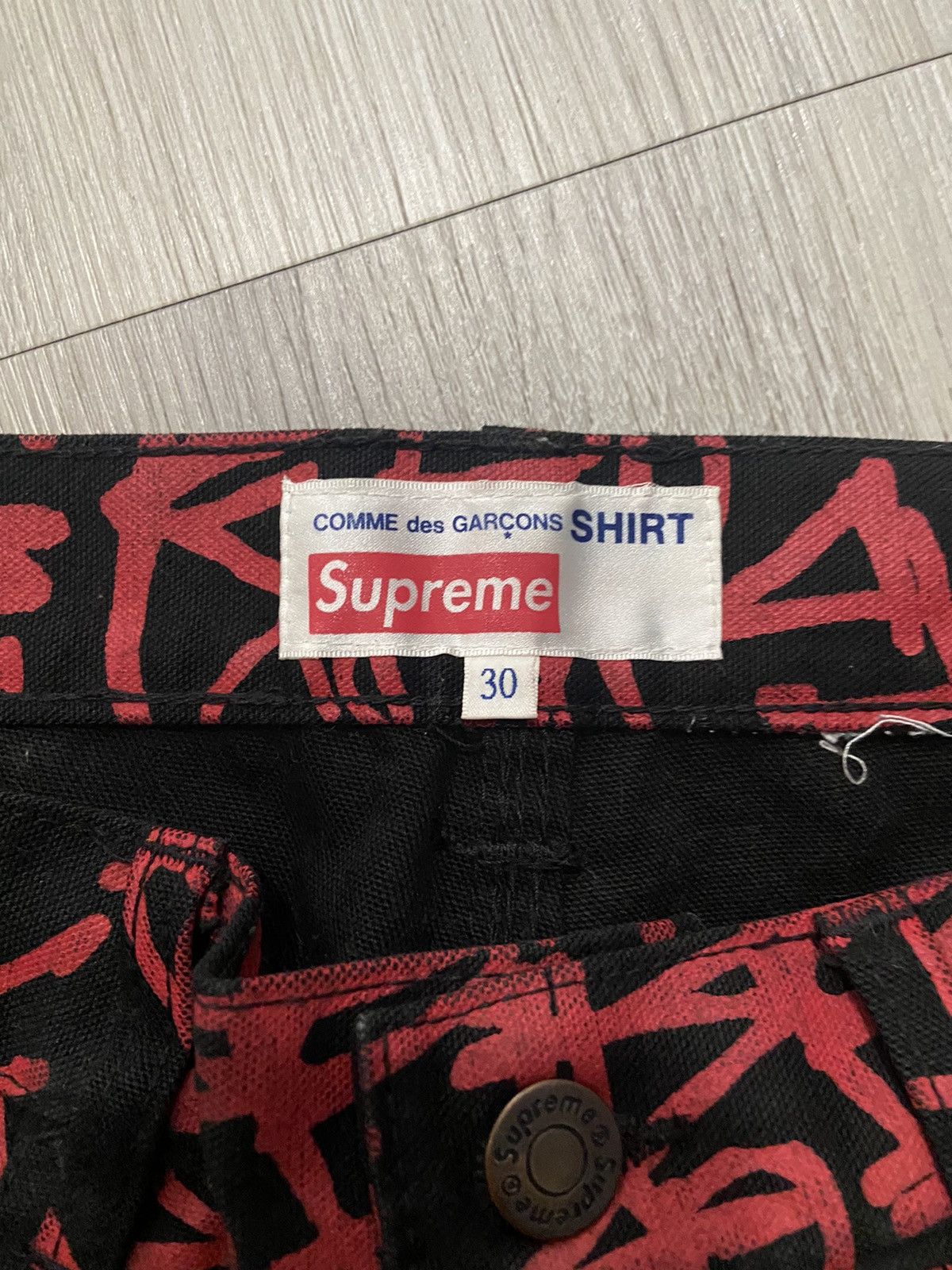 Supreme Supreme x CDG Canvas Painter Pants FW18 Work Graffiti Size US 30 / EU 46 - 5 Thumbnail