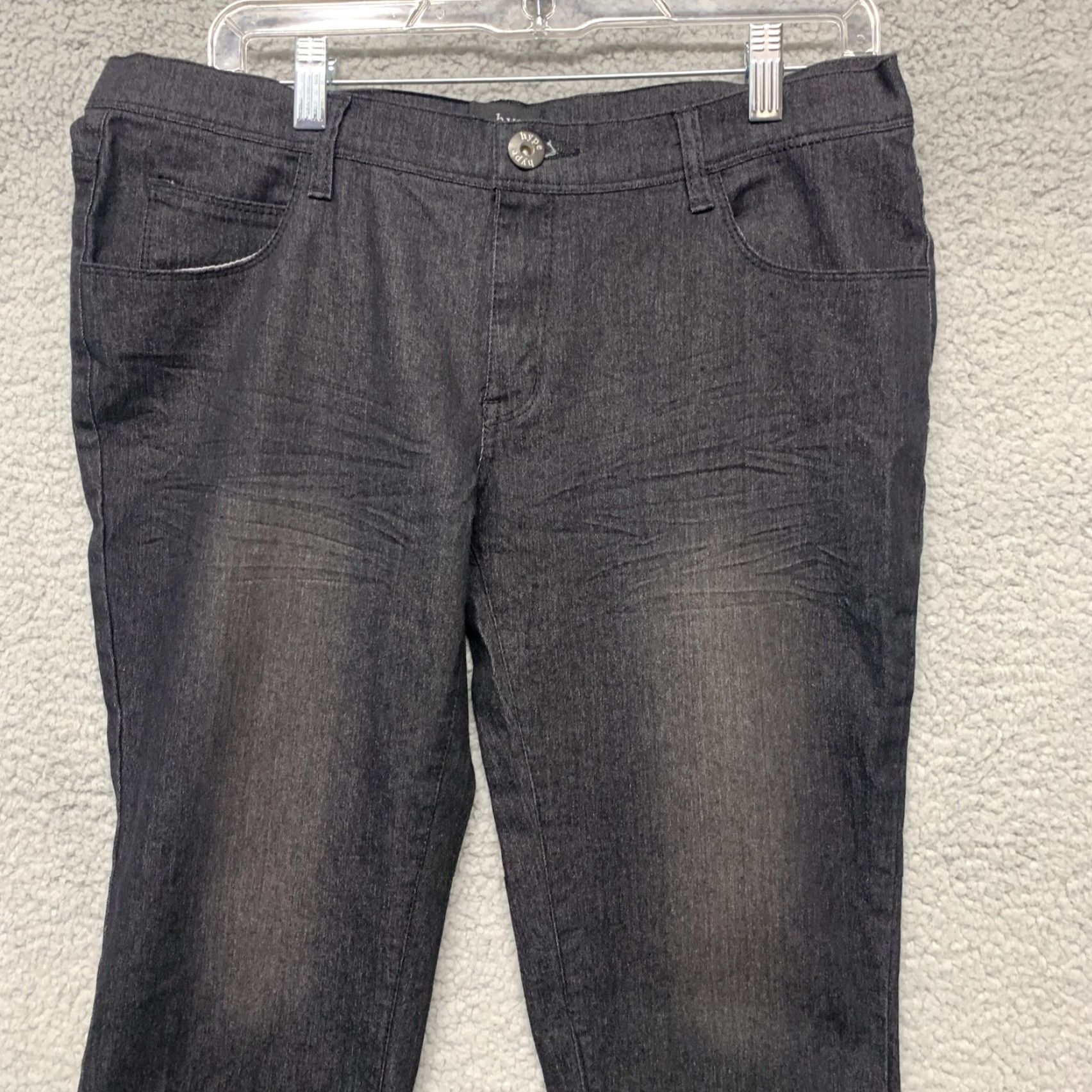 Vintage Hype Womens Capri Shorts Black Size 11 Stretch 34 x 19 Rise 8.5 Size 32" / US 10 / IT 46 - 4 Thumbnail