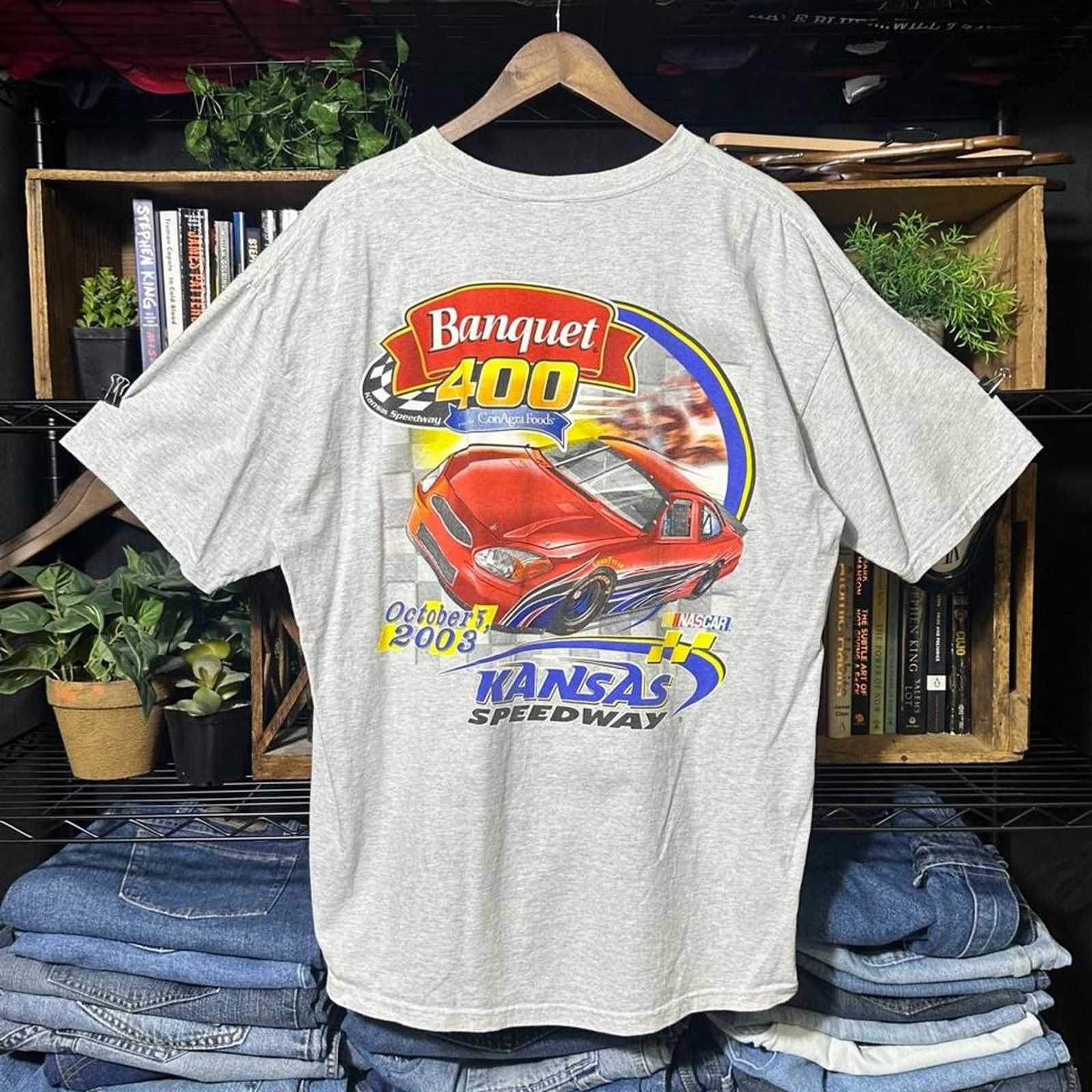 Anvil Vintage Y2K 2003 NASCAR Racing Tee Mens XL Grey Shirt Size US XL / EU 56 / 4 - 1 Thumbnail