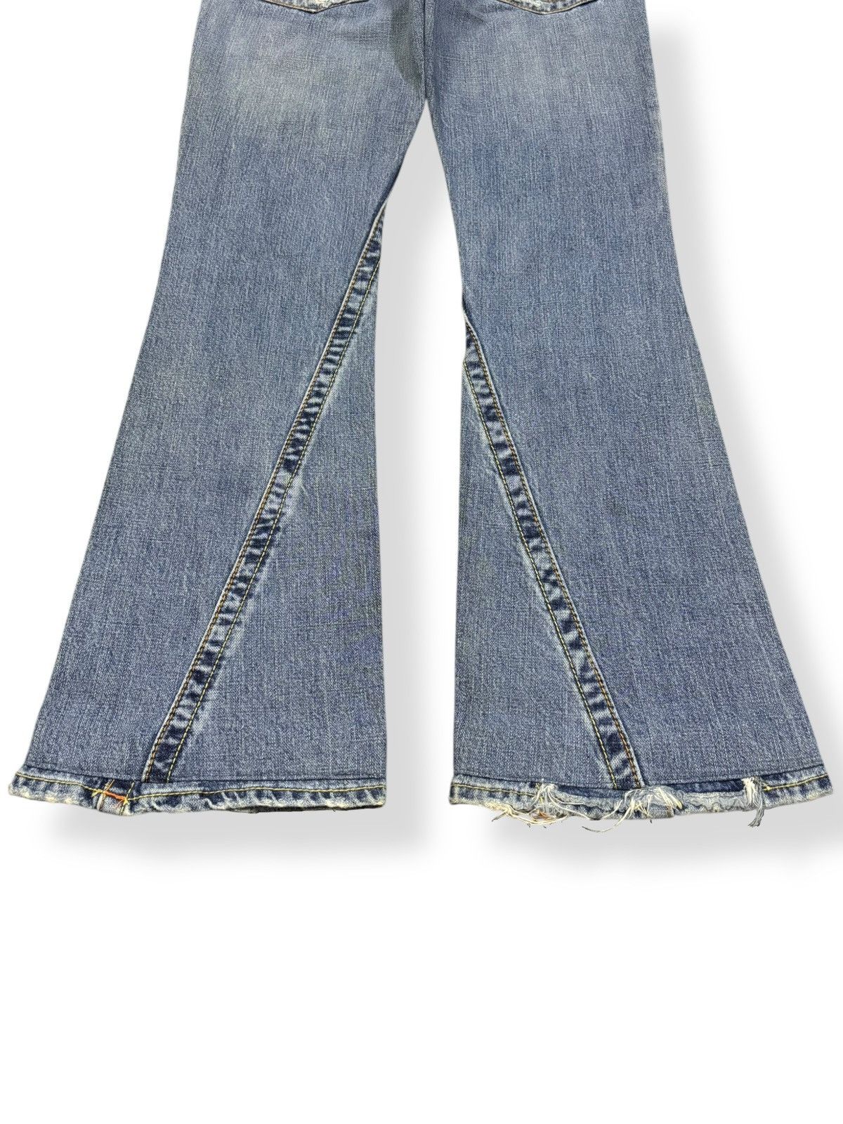 True Religion Vintage True Religion Joey Patchwork Distressed Flare Jeans Size US 28 / EU 44 - 12 Thumbnail