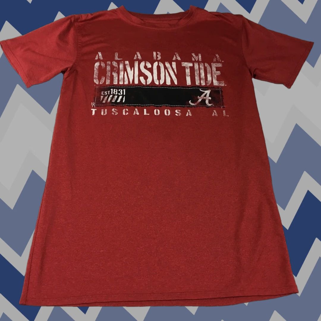 NCAA VINTAGE Alabama Crimson Tide T Shirt Sz S - Distressed Retro Faded Print - NCAA University Size US S / EU 44-46 / 1 - 1 Thumbnail