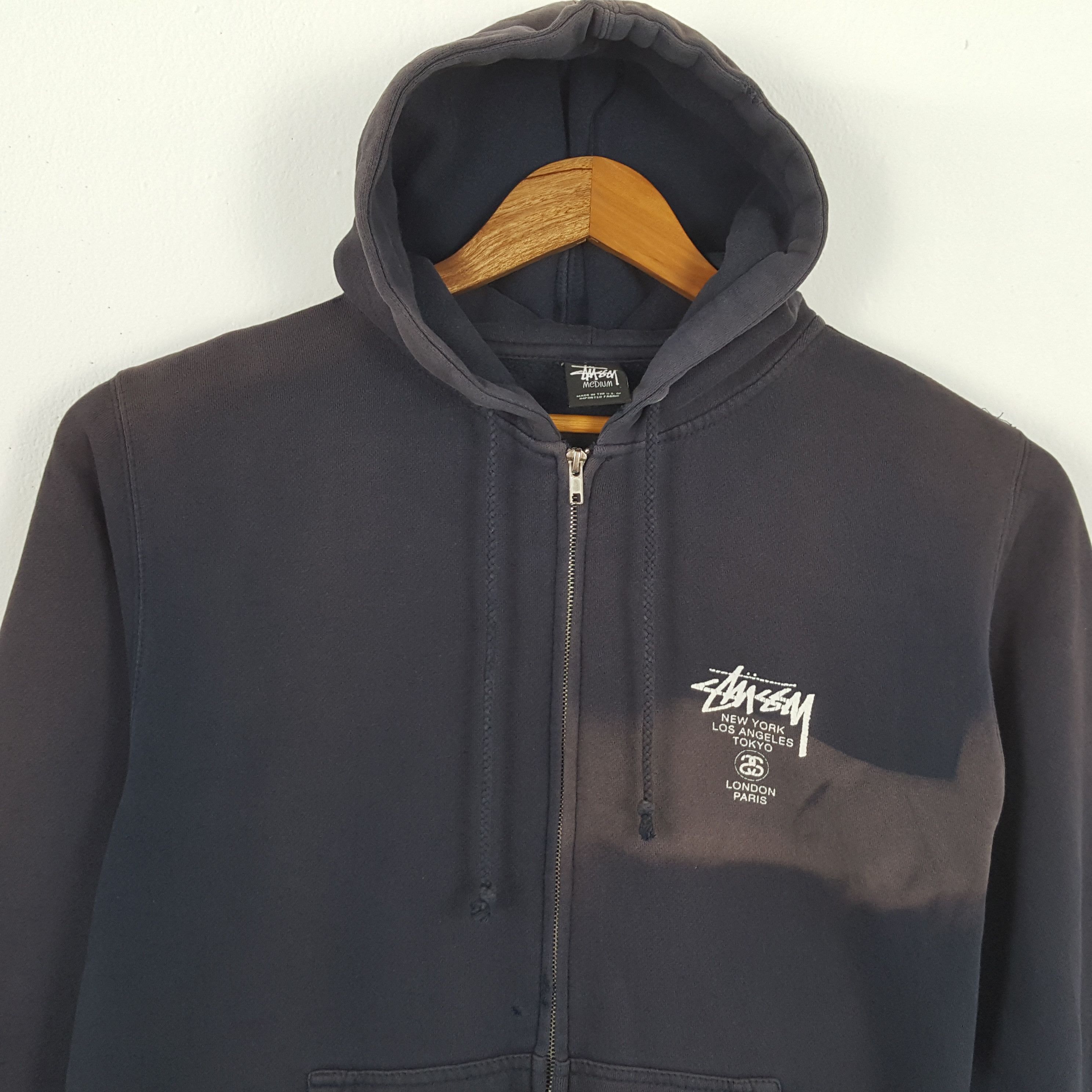 Stussy × Vintage Vintage STUSSY Streetwear Skateboard Distressed Hoodies Size US M / EU 48-50 / 2 - 4 Thumbnail