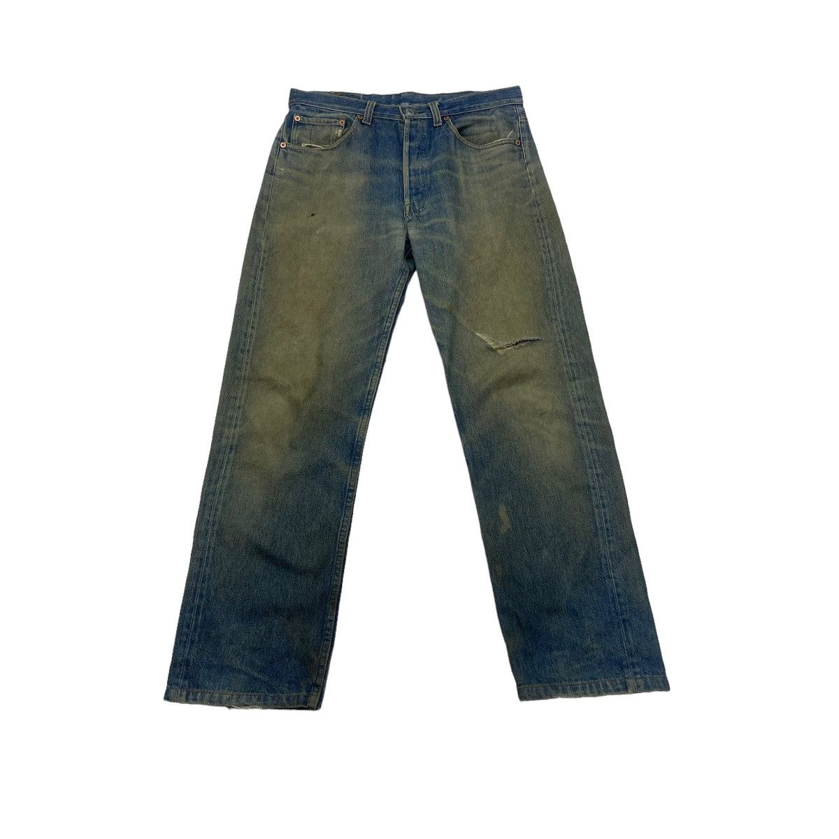 Levi's Vintage 501 Levis Distressed Denim Size US 31 - 2 Thumbnail