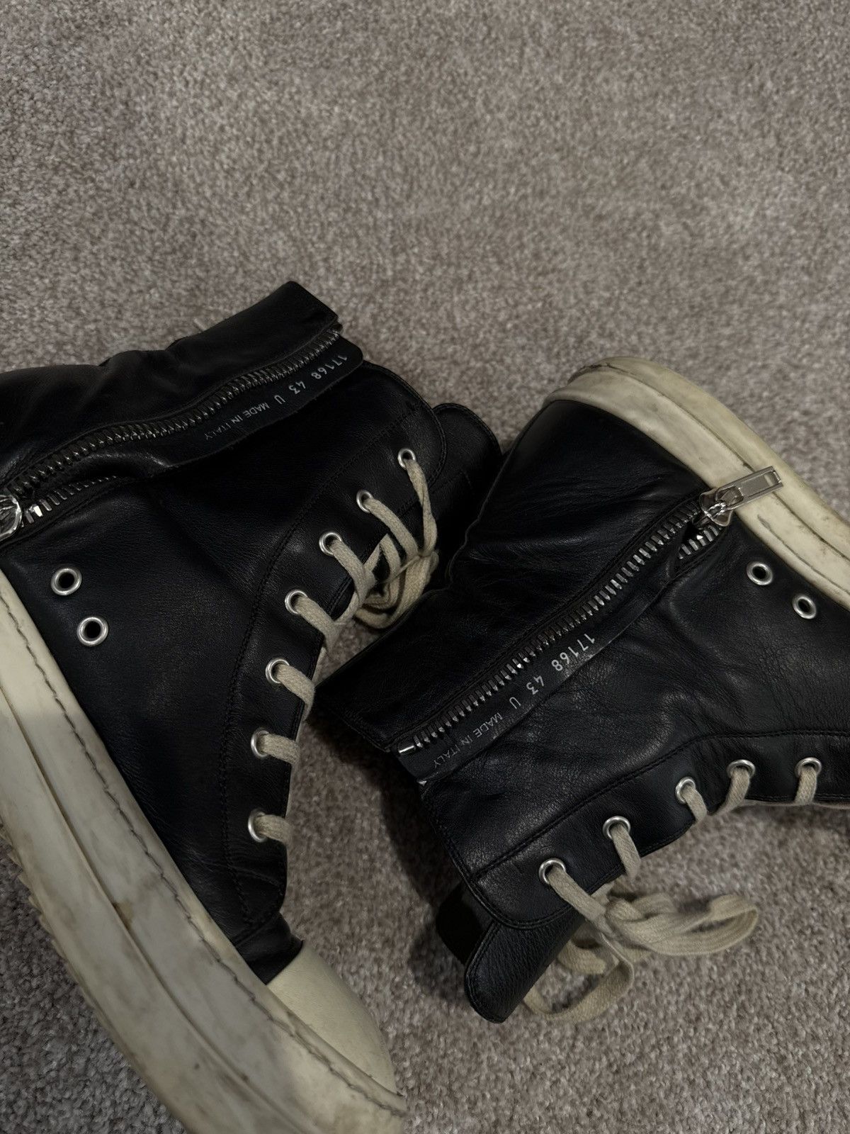 Rick Owens Rick Owens Ramones High Top Calfskin Sneaker FW19 Size US 10 / EU 43 - 4 Thumbnail