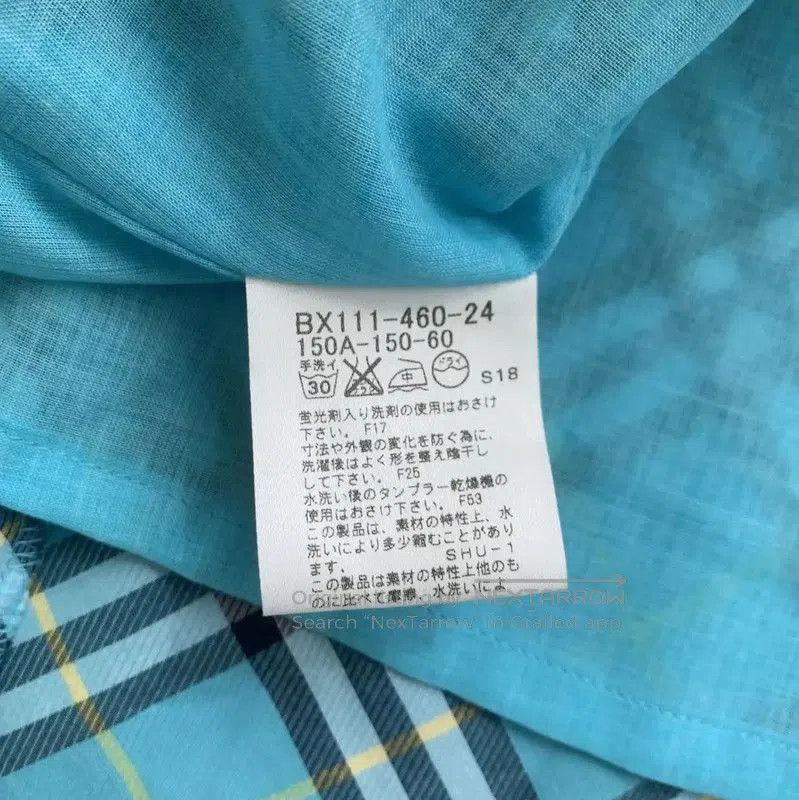 Burberry Burberry Blue Irregular Cotton Skirt. Size 23" - 6 Thumbnail