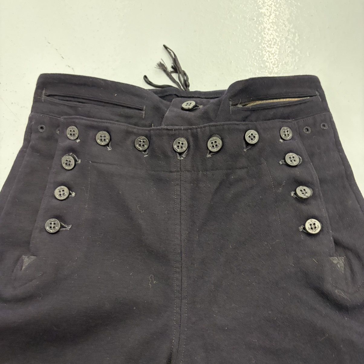 Other Vintage WW2 US Navy 13-Button Wool Sailor Pants 27x30 Size 27" / US 4 / IT 40 - 2 Thumbnail