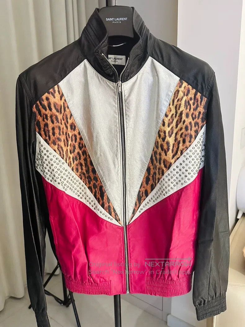 Saint Laurent Paris Saint Laurent Paris Leopard Print Beaded Jacket Size US S / EU 44-46 / 1 - 1 Thumbnail