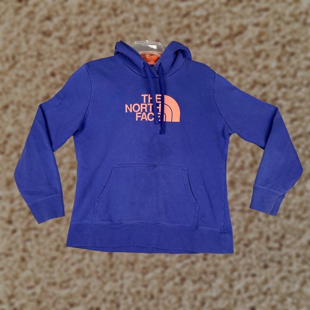 The North Face The North Face Hoodie Womens L Blue Pullover Half Dome Logo Graphic Casual Activewear Sweatshirt Size L / US 10 / IT 46 - 1 Thumbnail