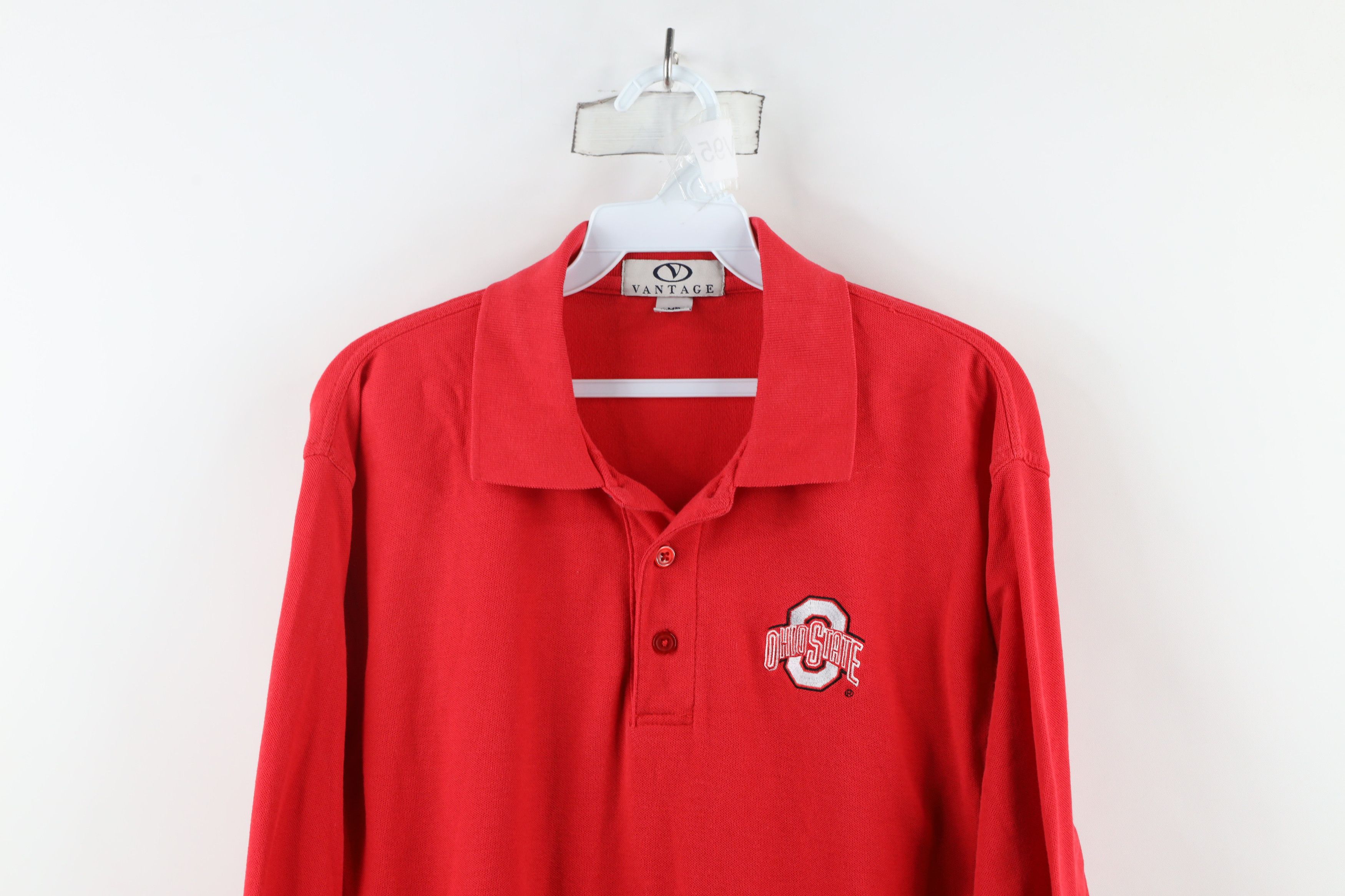 Vintage Vintage 90s Ohio State University Long Sleeve Polo Shirt Size US M / EU 48-50 / 2 - 2 Thumbnail