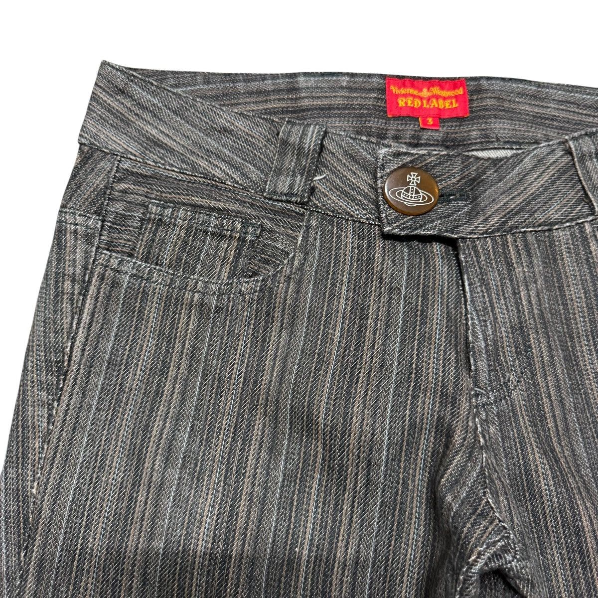 Vivienne Westwood Vivienne Westwood Pinstriped Low Rise Cropped Pants Size 29" - 4 Thumbnail