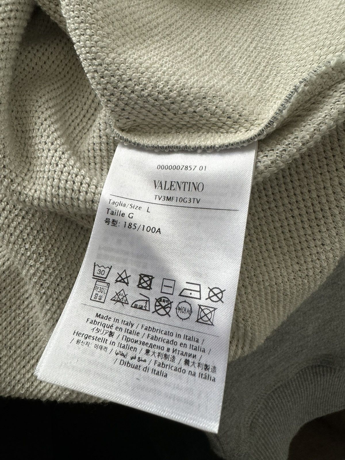 Valentino VALENTINO Logo-print loopback jersey sweatshirt Size US L / EU 52-54 / 3 - 4 Thumbnail